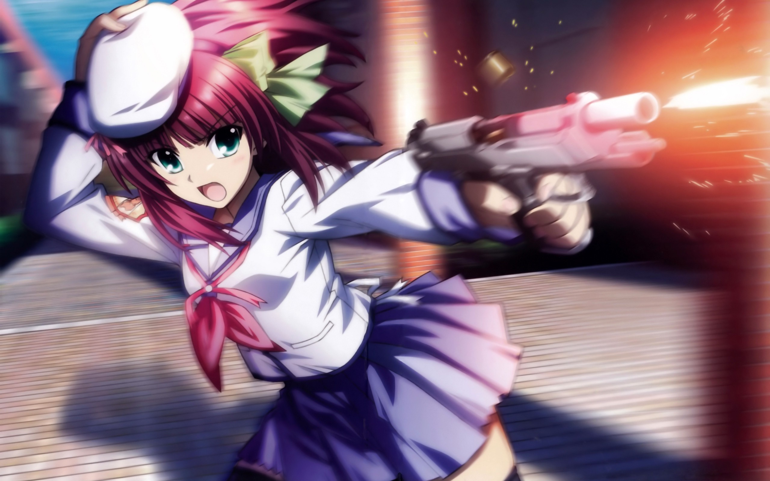 Angel Beats!, Anime girls, Gun, Nakamura Yuri, 2560x1600 HD Desktop