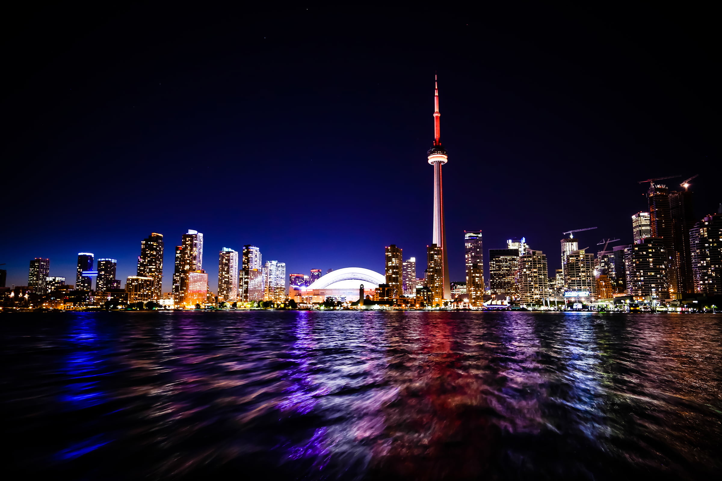 Night Skyline, City lights, Night scenery, HD wallpaper, 2400x1600 HD Desktop