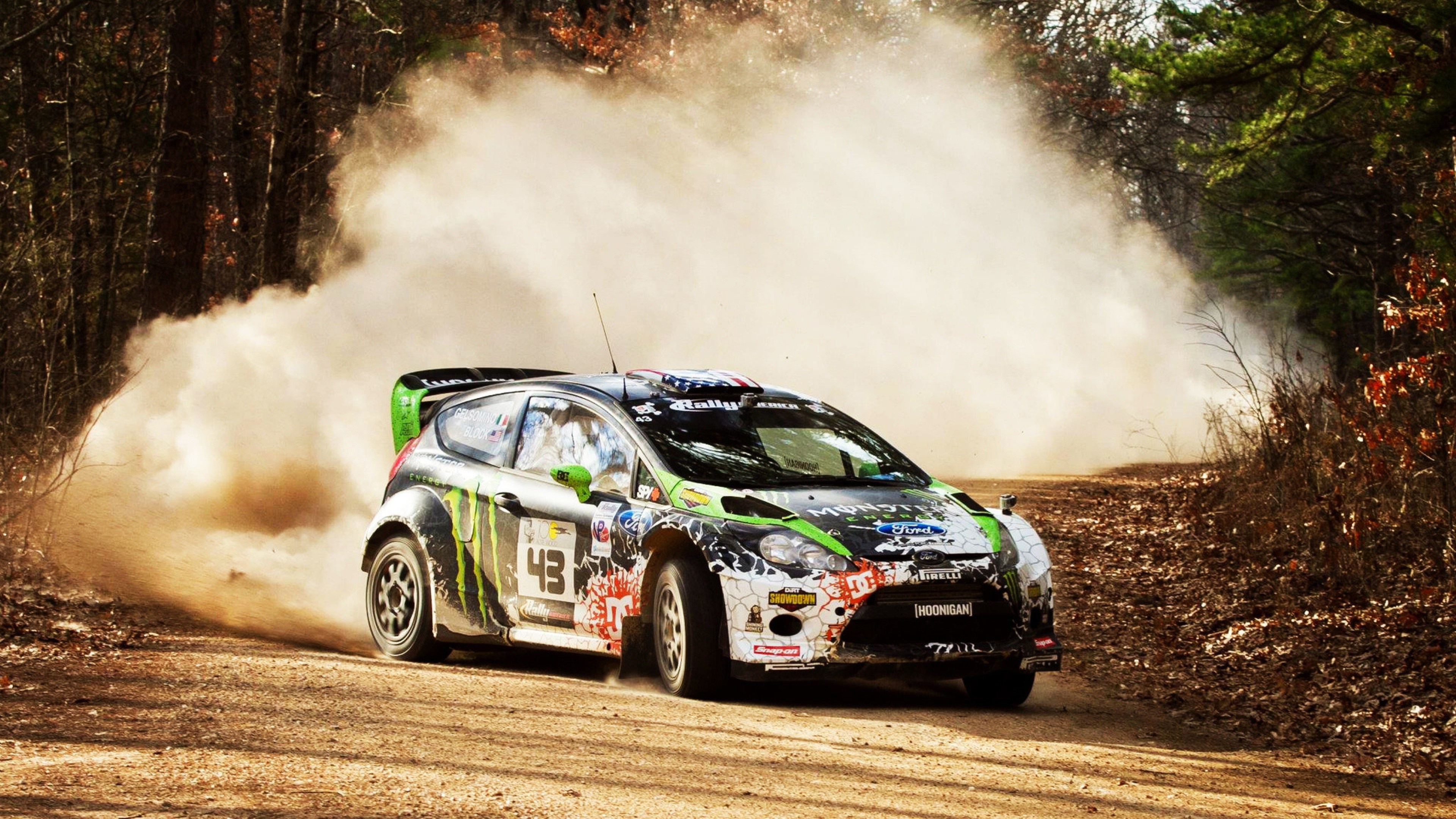 Ford Fiesta WRC, Hoonigan Wallpaper, 3840x2160 4K Desktop