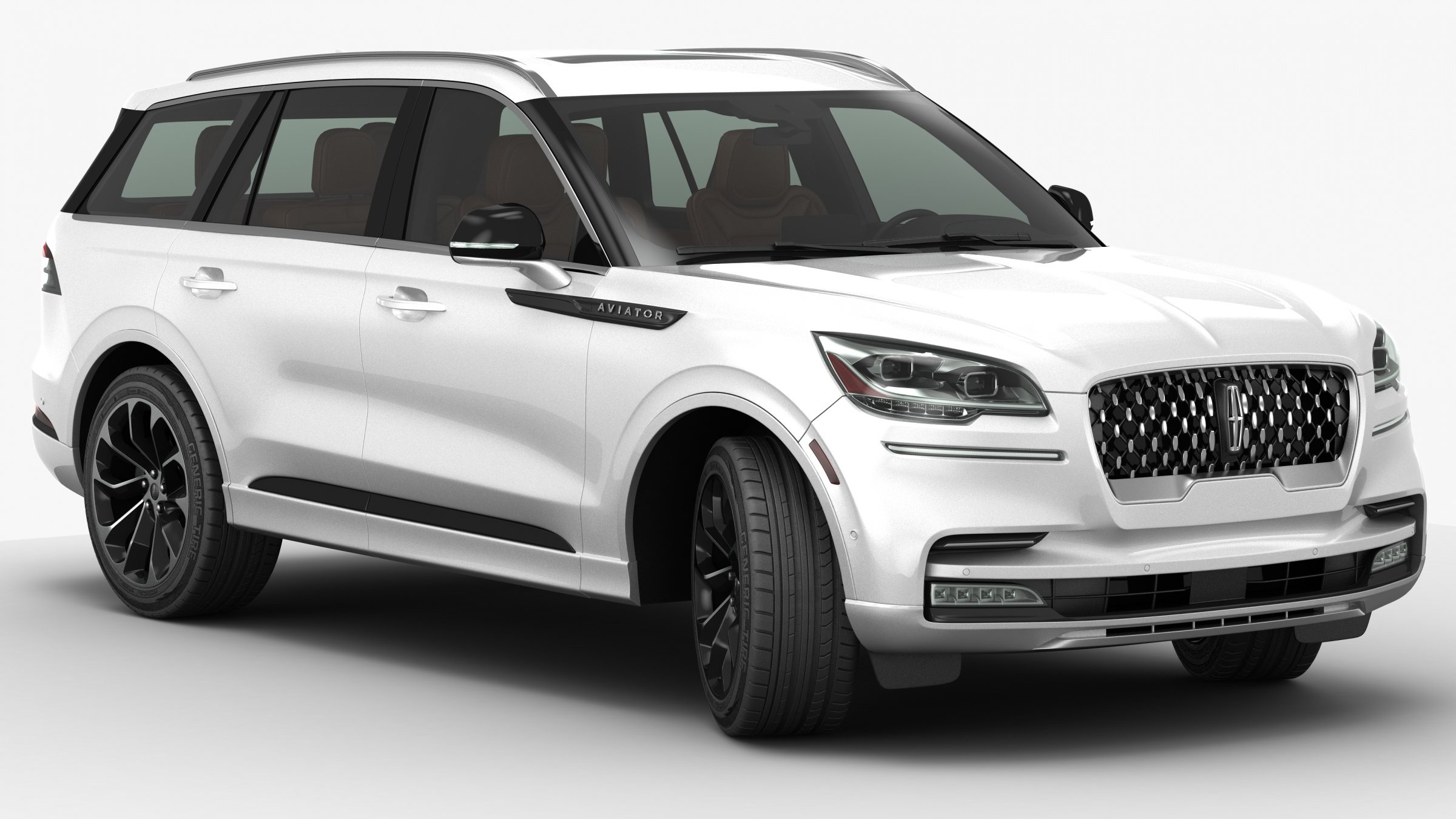 Lincoln Aviator, 2020 3D model, Detailed craftsmanship, Automotive artistry, 2400x1350 HD Desktop