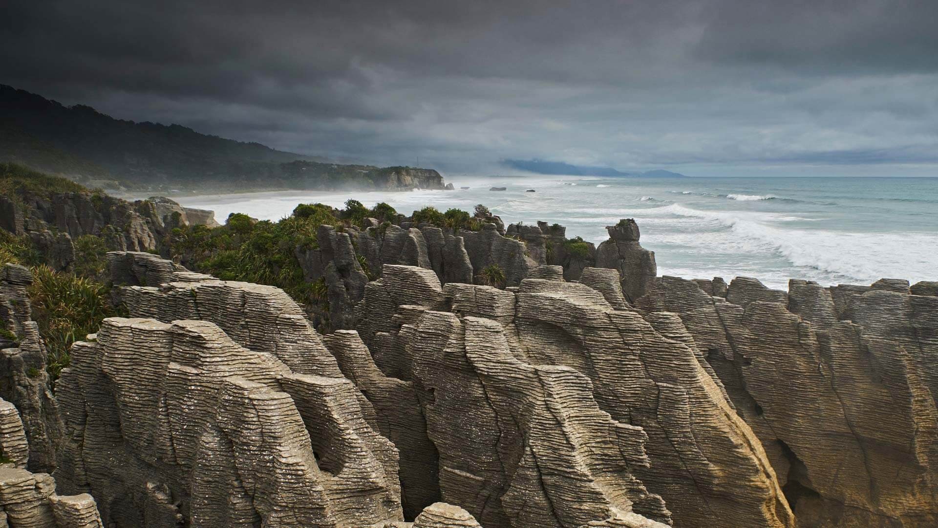 South Island, New Zealand, Tall stack, Microsoft wallpapers, 1920x1080 Full HD Desktop