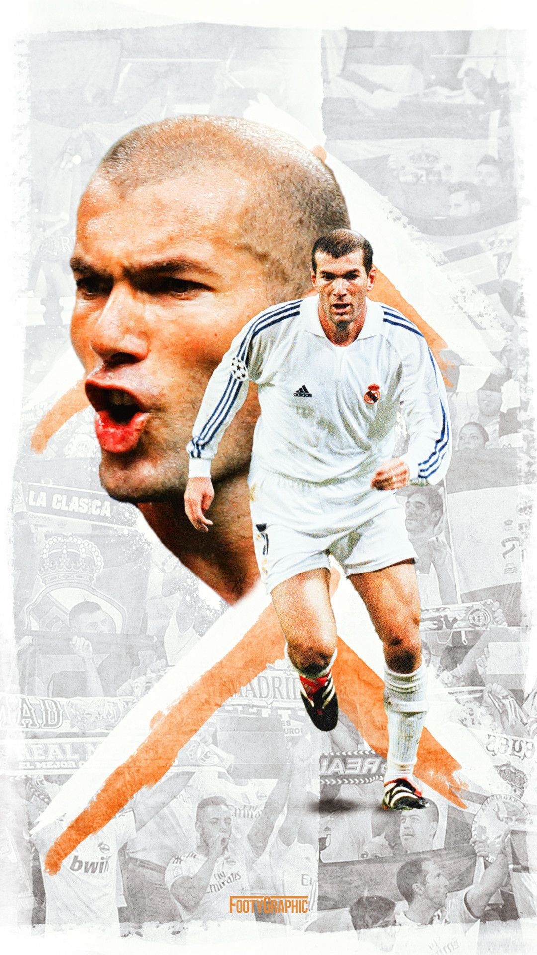 Zinedine Zidane, La Liga Wallpaper, 1080x1920 Full HD Phone