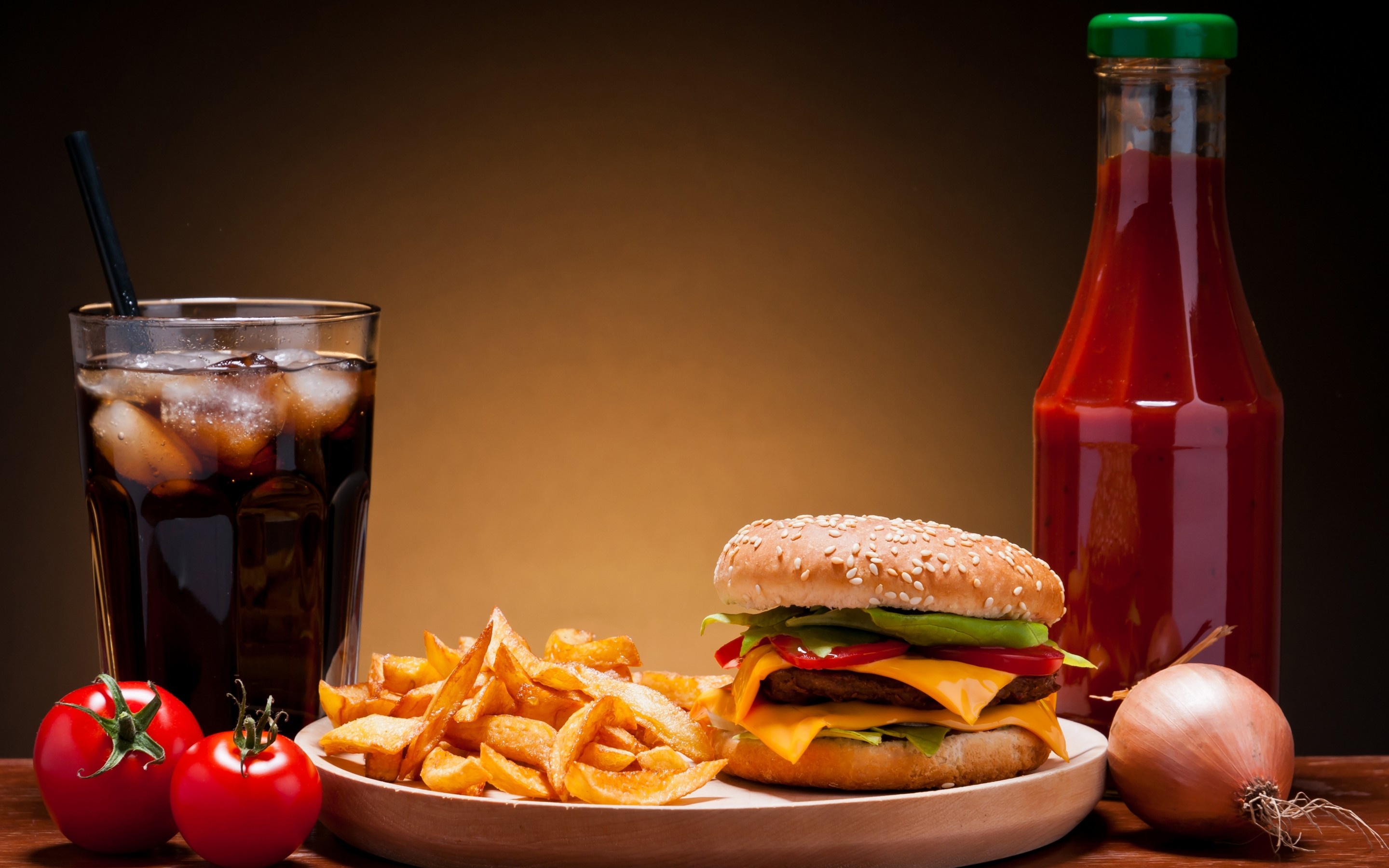 Cola, Hamburgers Wallpaper, 2880x1800 HD Desktop