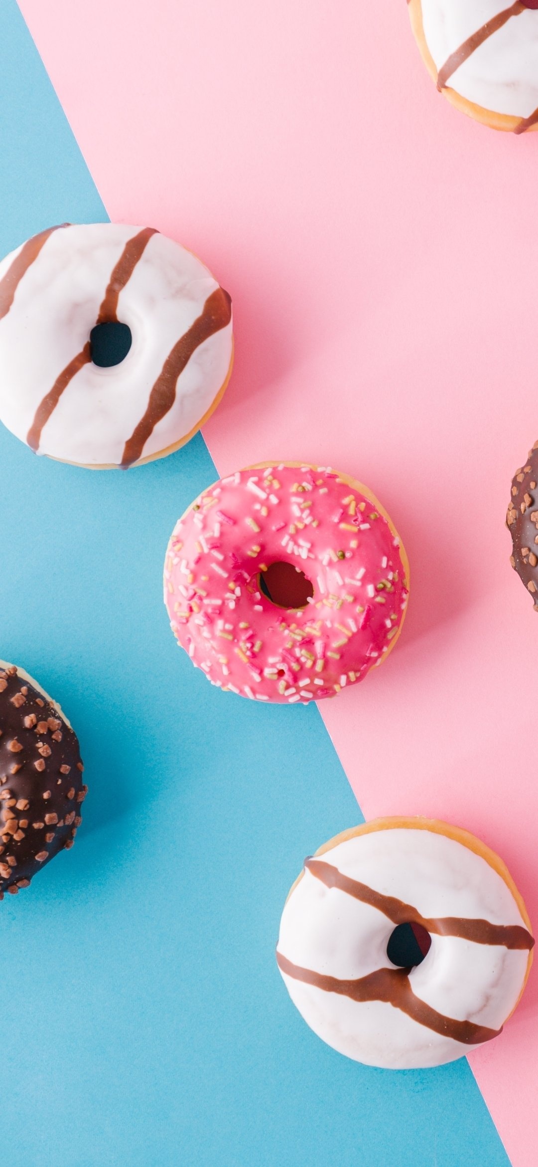 Flavorful donuts, Scrumptious treat, Glazed perfection, Dessert delight, 1080x2340 HD Phone