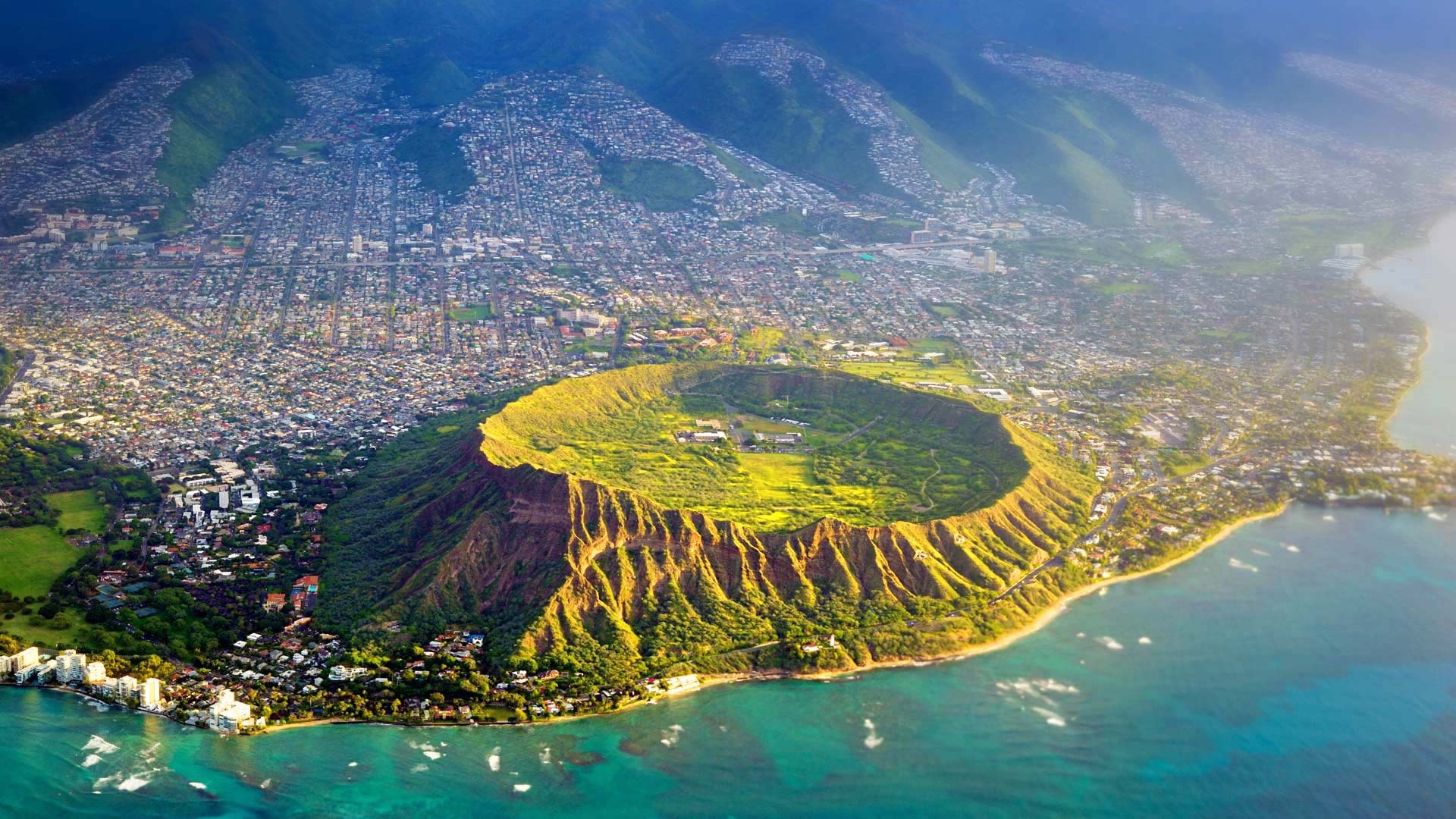 Diamondhead wallpaper, Iconic landmark, O'ahu beauty, Travel, 1920x1080 Full HD Desktop