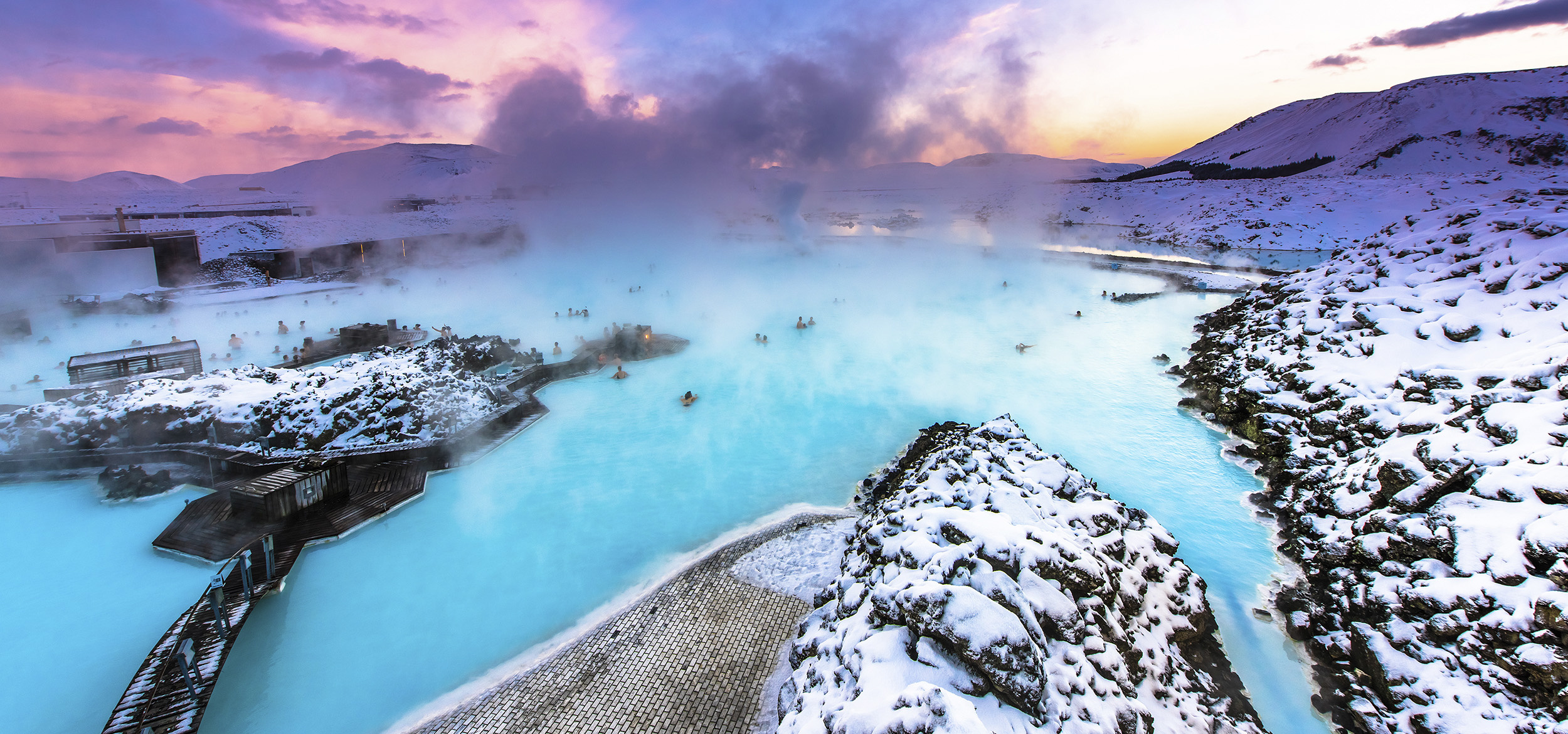 Blue Lagoon, Iceland Wallpaper, 2500x1170 Dual Screen Desktop