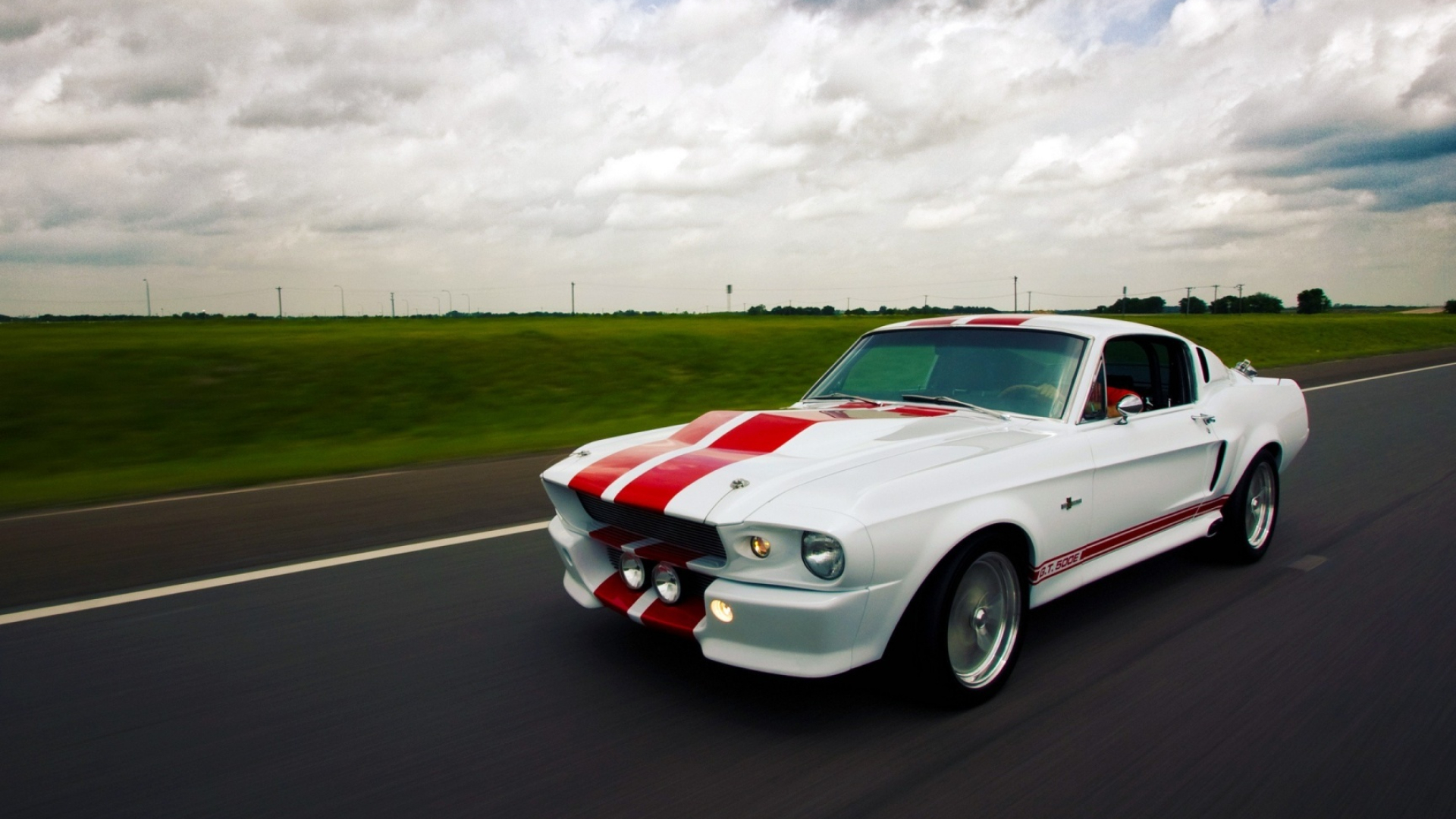 Eleanor Mustang, Crimson allure, Muscle car, Automotive icon, GT500 majesty, 1920x1080 Full HD Desktop