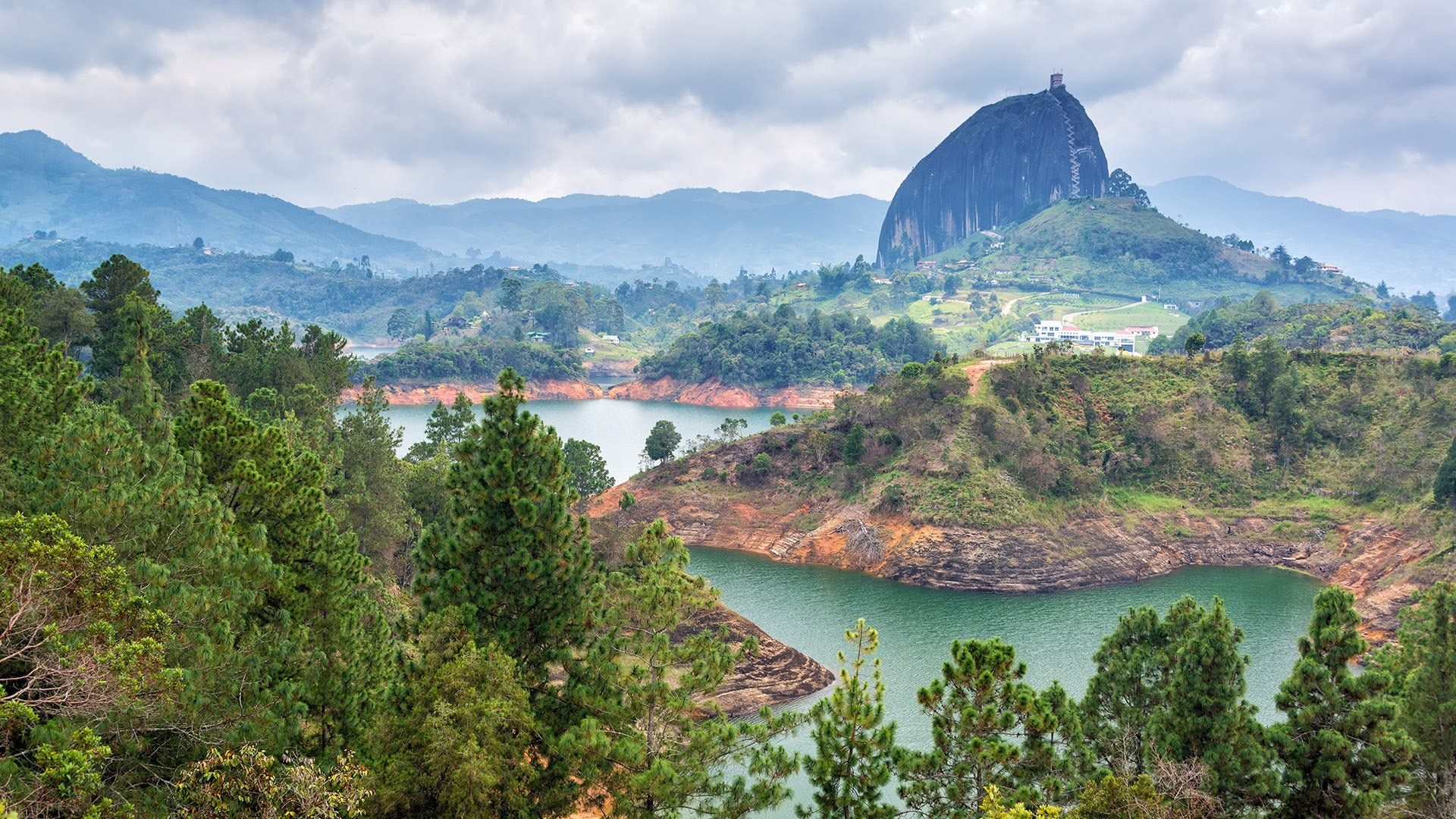 Mountain lake in Colombia, Tranquil waters, Serene environment, Nature's sanctuary, 1920x1080 Full HD Desktop