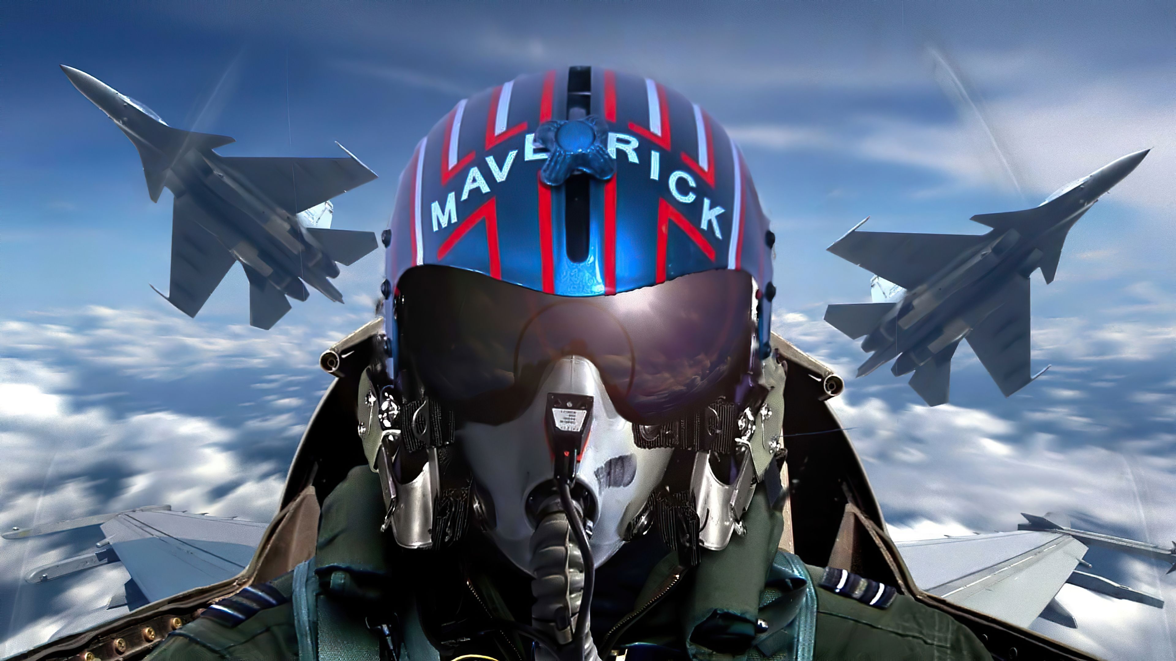 Top Gun Maverick, Thrilling action, Maverick's comeback, Adrenaline-fueled, 3840x2160 4K Desktop