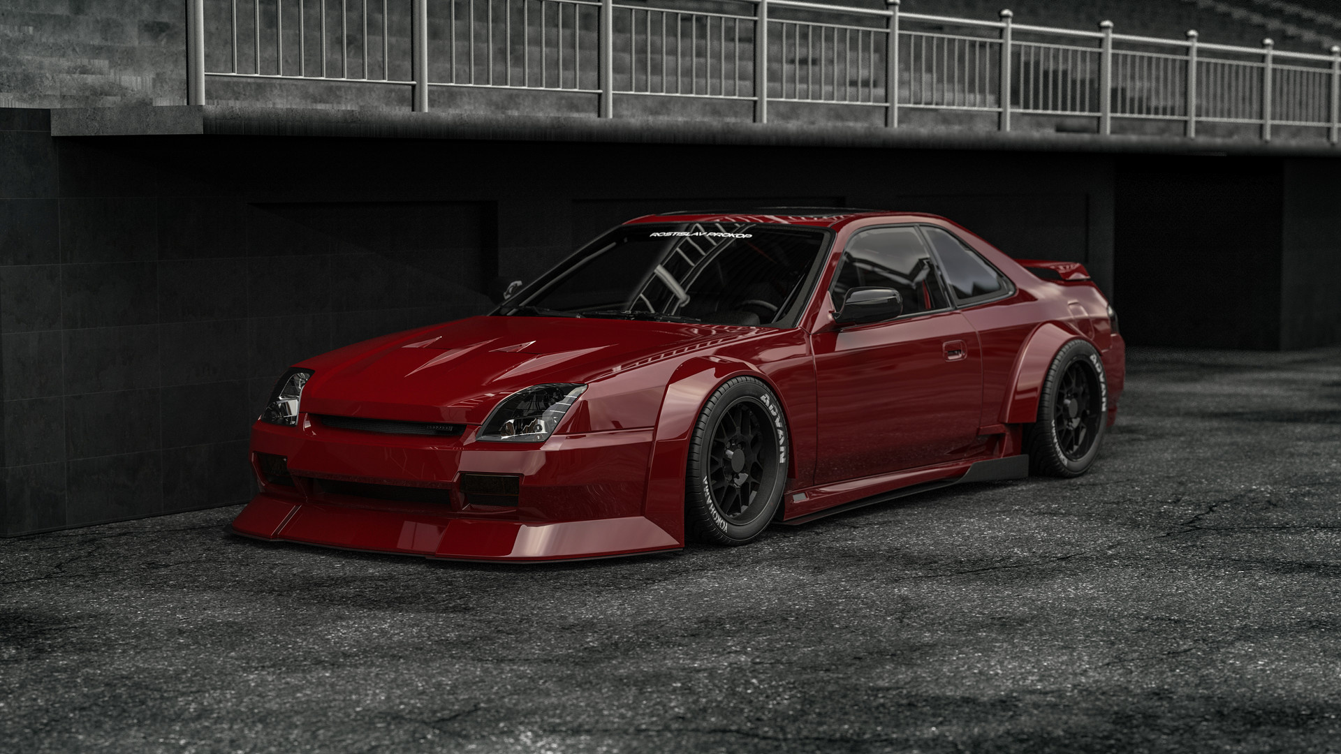 Honda Prelude, Artistic car portrayal, Car design brilliance, Automotive creativity, 1920x1080 Full HD Desktop
