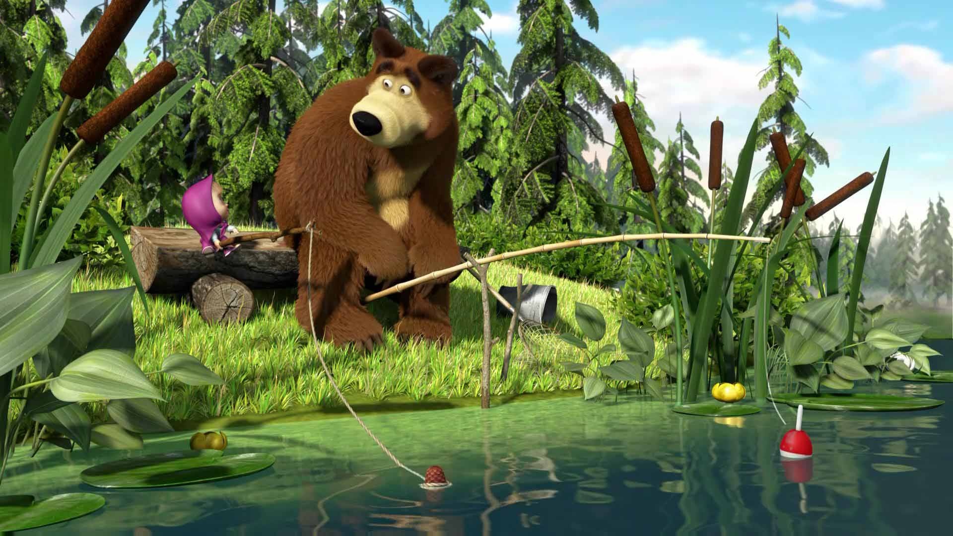 Masha and the Bear, Wallpapers, 1920x1080 Full HD Desktop