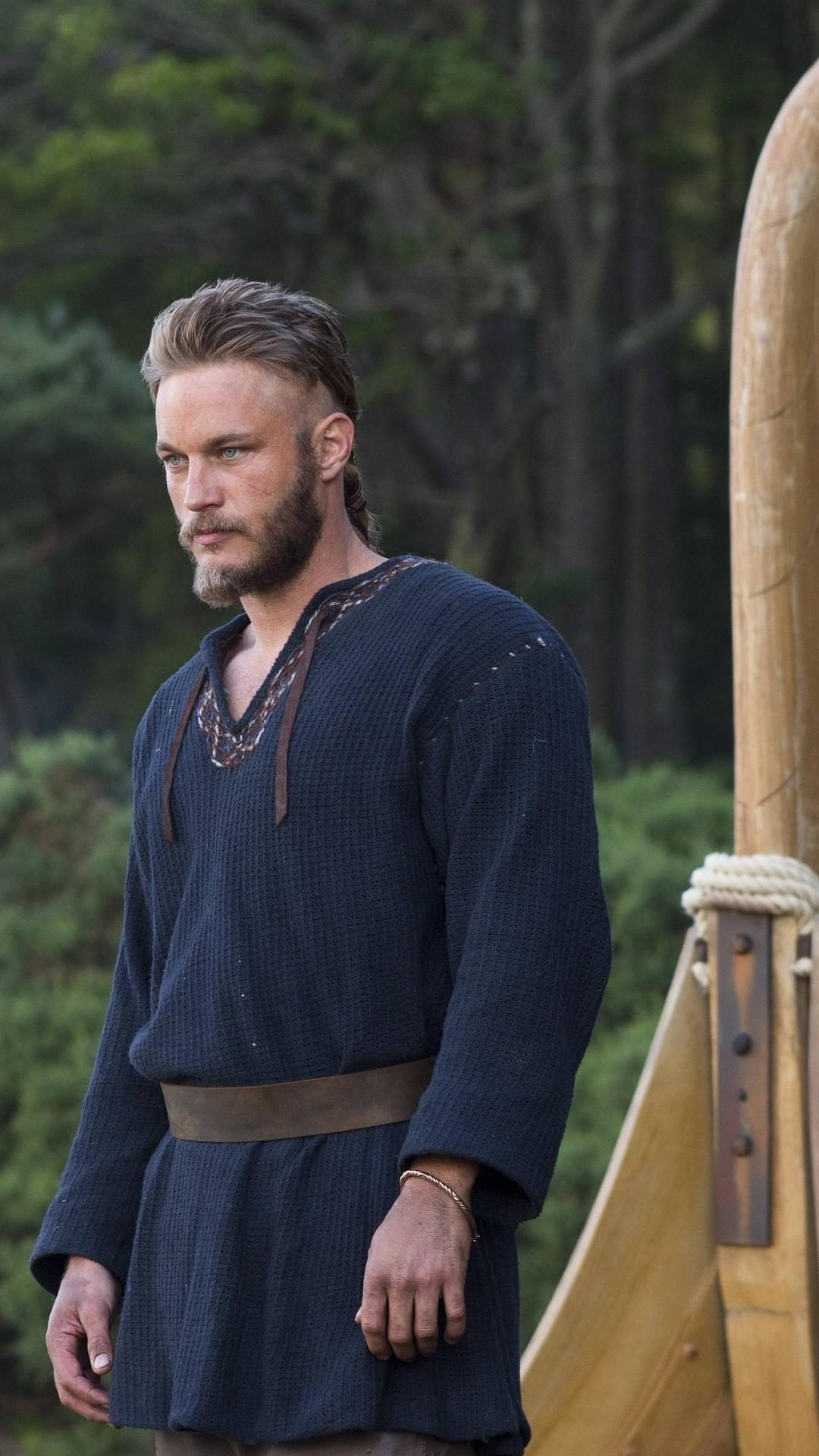 Ragnar Lothbrok, Travis Fimmel, Viking longship prow, Full HD Phone wallpaper