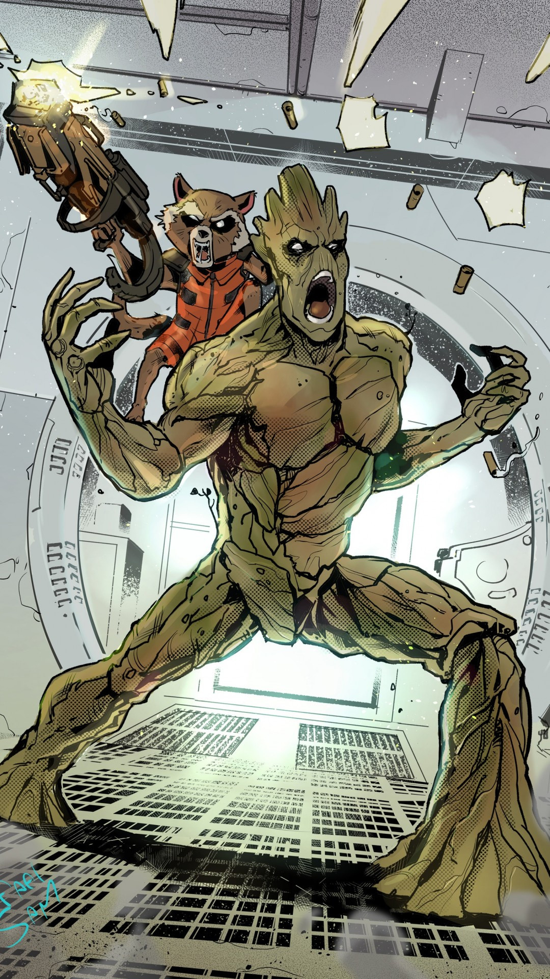 Comics, Groot Wallpaper, 1080x1920 Full HD Phone