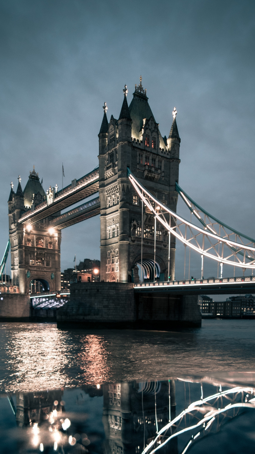 Travels, Bridge, London Tower Bridge, Night City, 1080x1920 Full HD Phone
