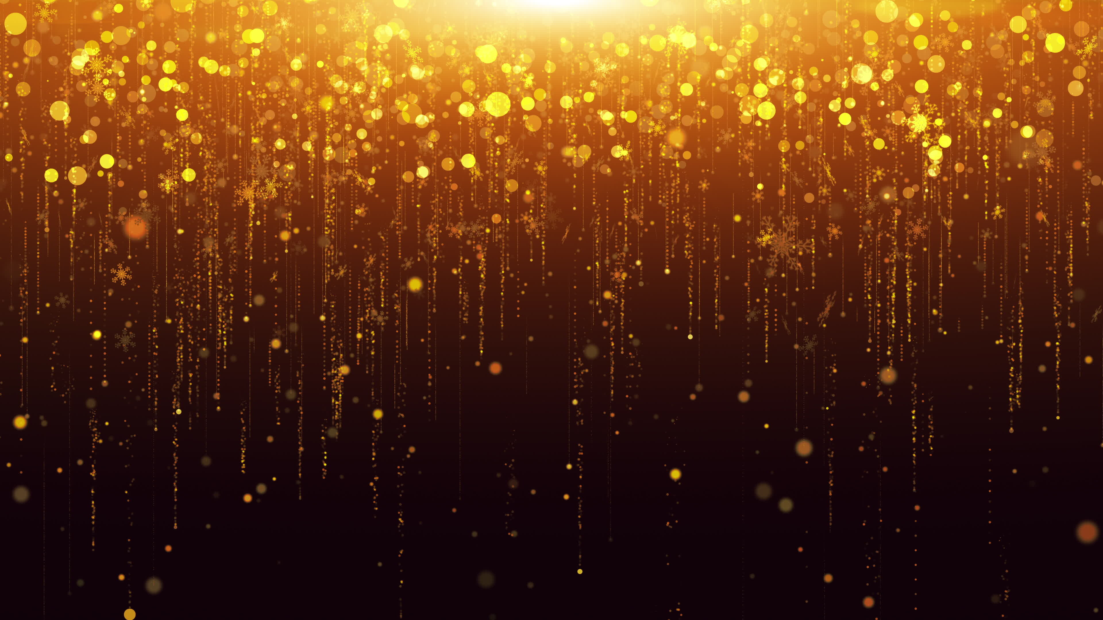 Golden glitter stock video, Free download, Sparkling and mesmerizing, Luxurious and glamorous, 3840x2160 4K Desktop