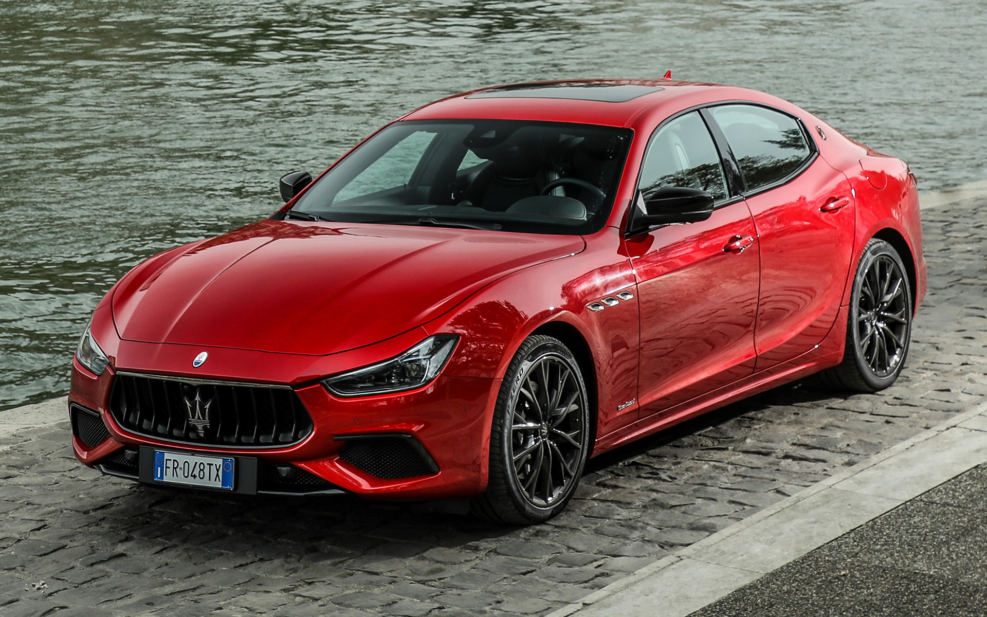Maserati Ghibli, Auto industry, Gransport nerissimo pack, Sleek aesthetics, 1920x1200 HD Desktop