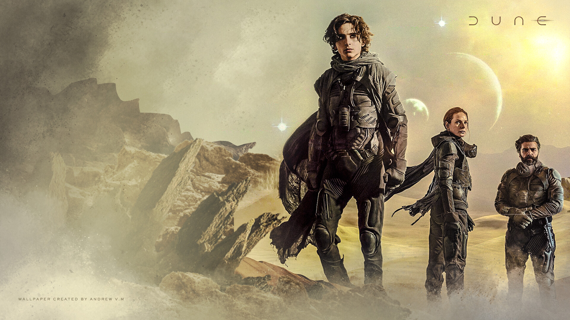 Dune movie (2021), Otherworldly landscapes, Intergalactic power struggle, Immersive visuals, 1920x1080 Full HD Desktop