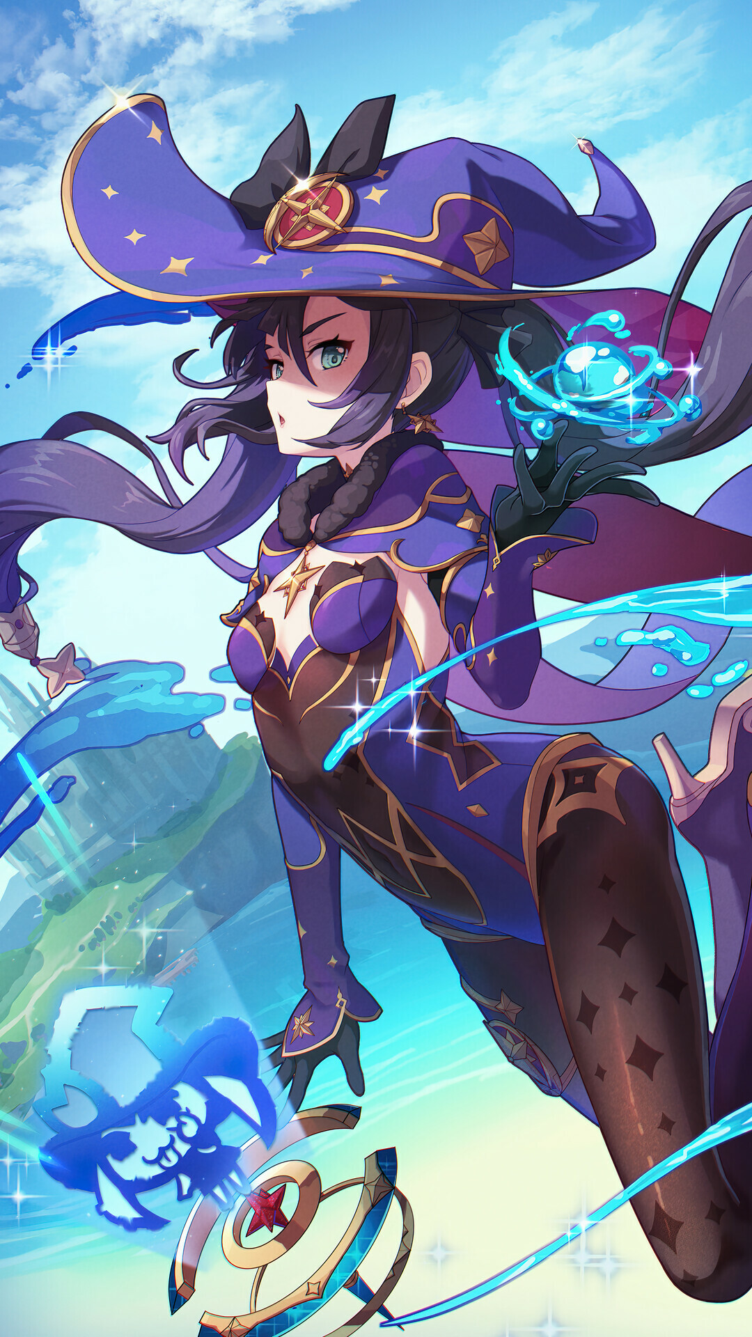 Genshin Impact, Mona, Phone, iPhone wallpaper, 1080x1920 Full HD Phone