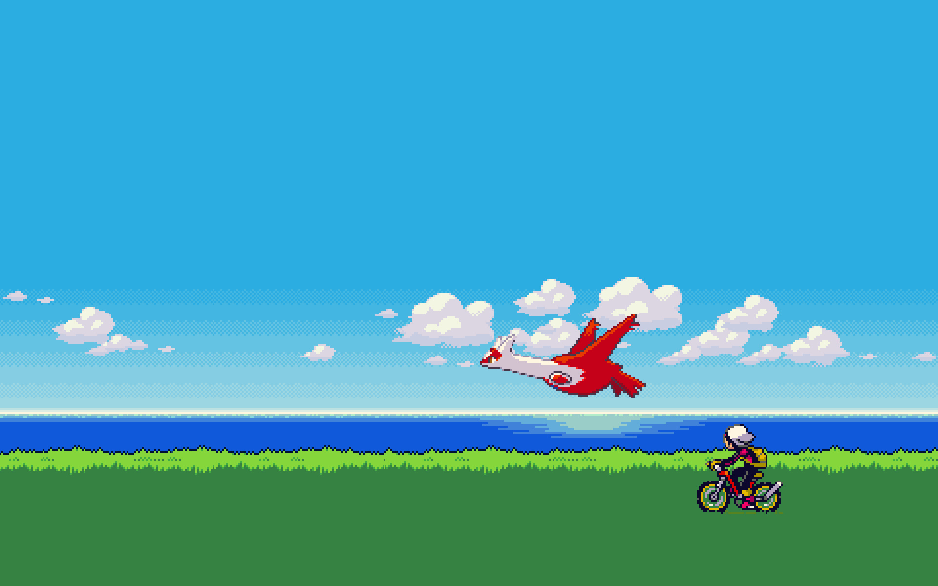 Latias anime, Pixel art clouds, Pokmon trainers, Cute Pokemon wallpaper, 1920x1200 HD Desktop