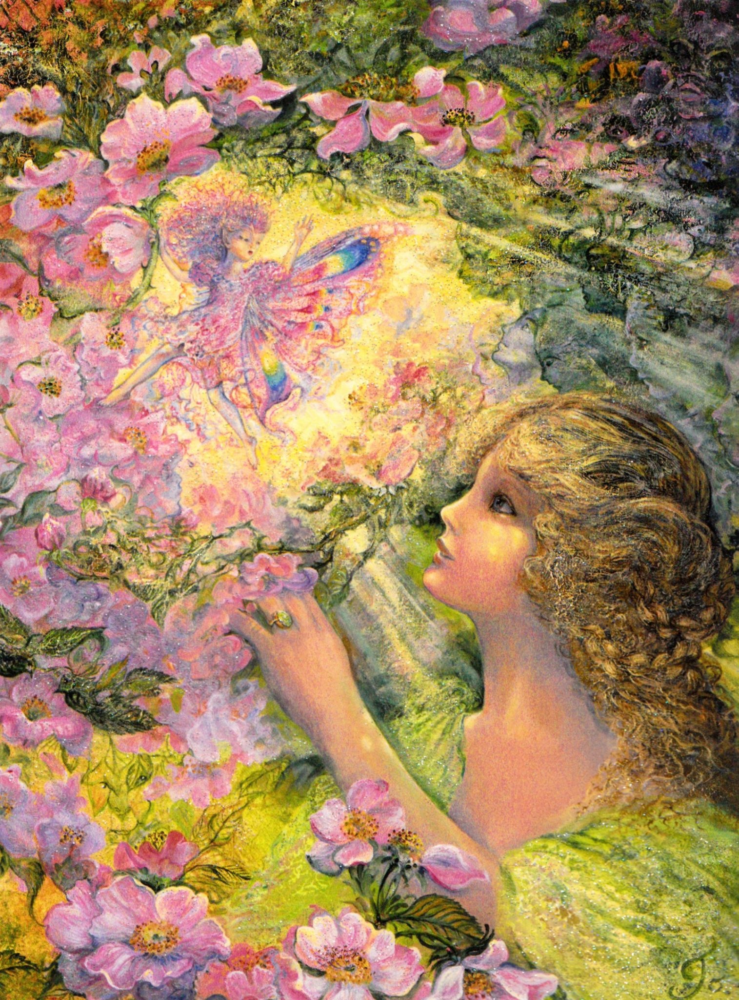 Josephine Wall, Birthday card, Artistic celebration, Whimsical design, 1520x2050 HD Phone