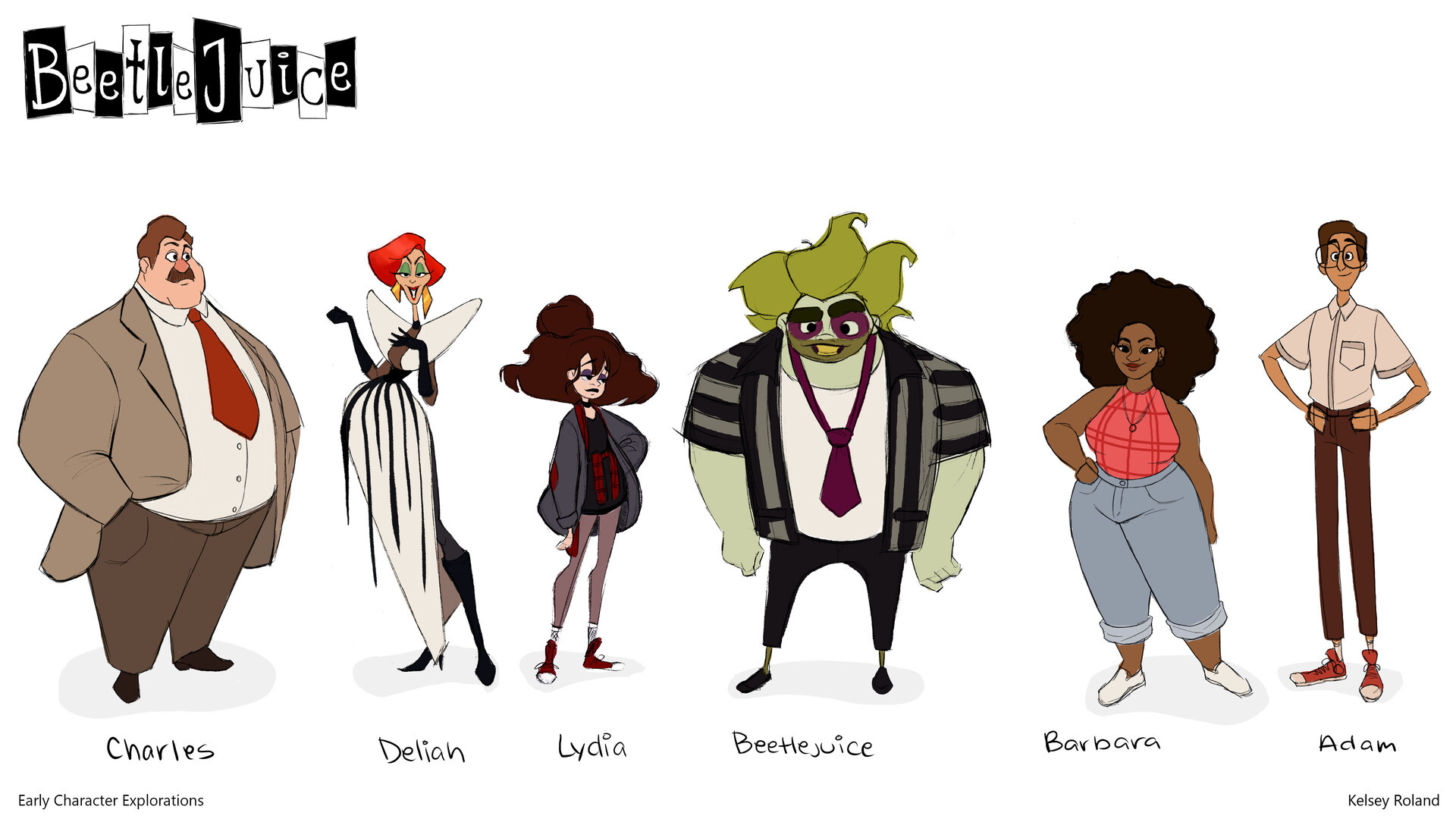 Beetlejuice cartoon, Creative designs, Musical adaptation, Kelsey Roland, 1920x1080 Full HD Desktop