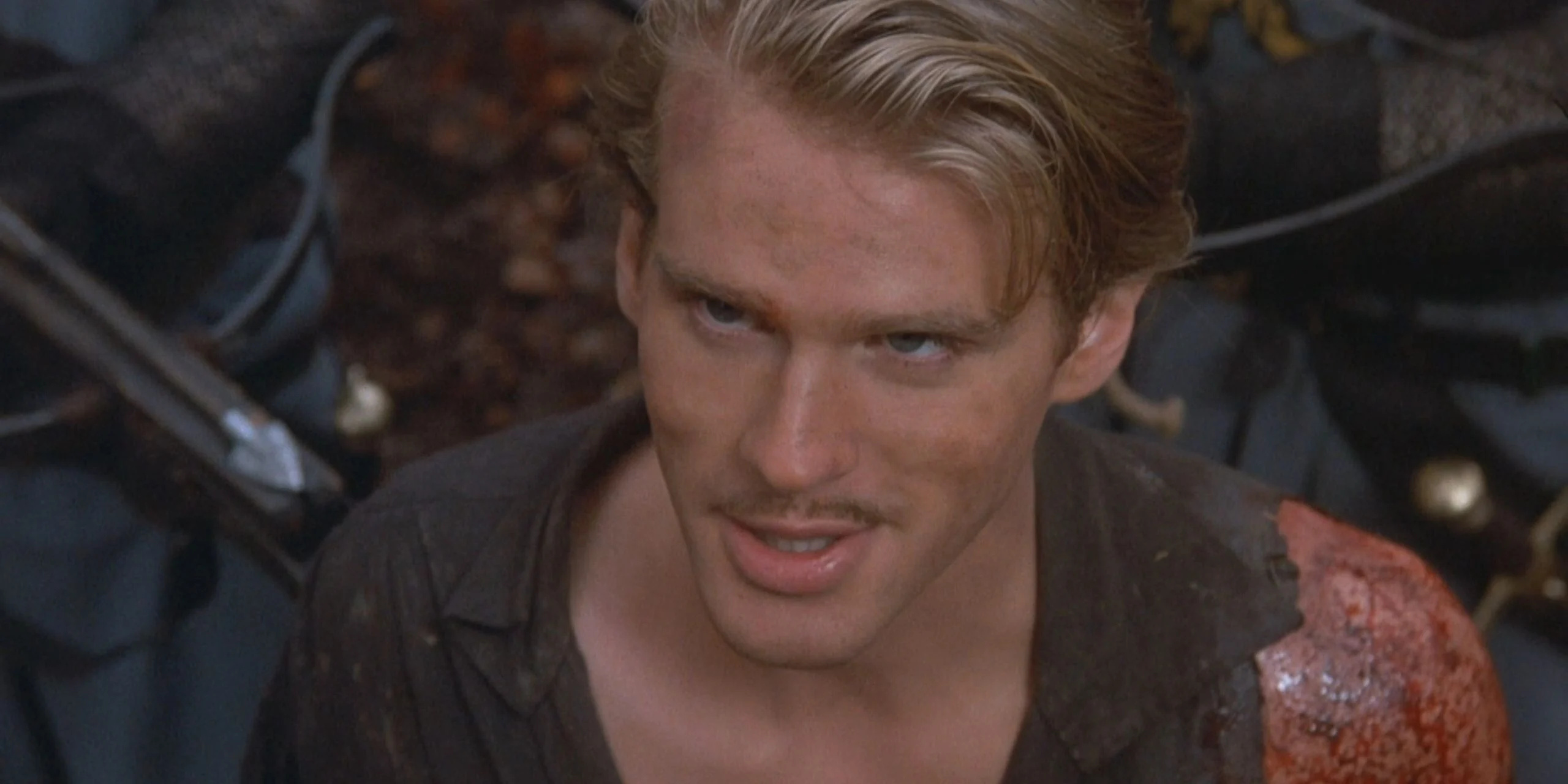 Princess Bride, Cary Elwes, Gruesome photo, Rattlesnake bite, 2560x1280 Dual Screen Desktop