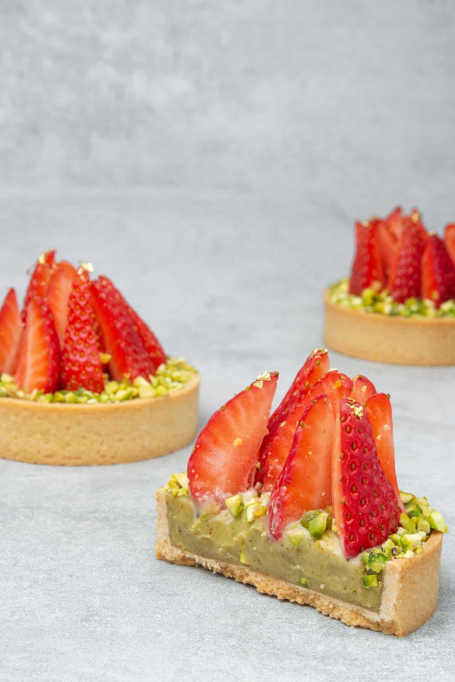 Strawberry pistachio tart, Spatula Desserts creation, Delicate and nutty, Bursting with fresh flavor, 1500x2250 HD Phone