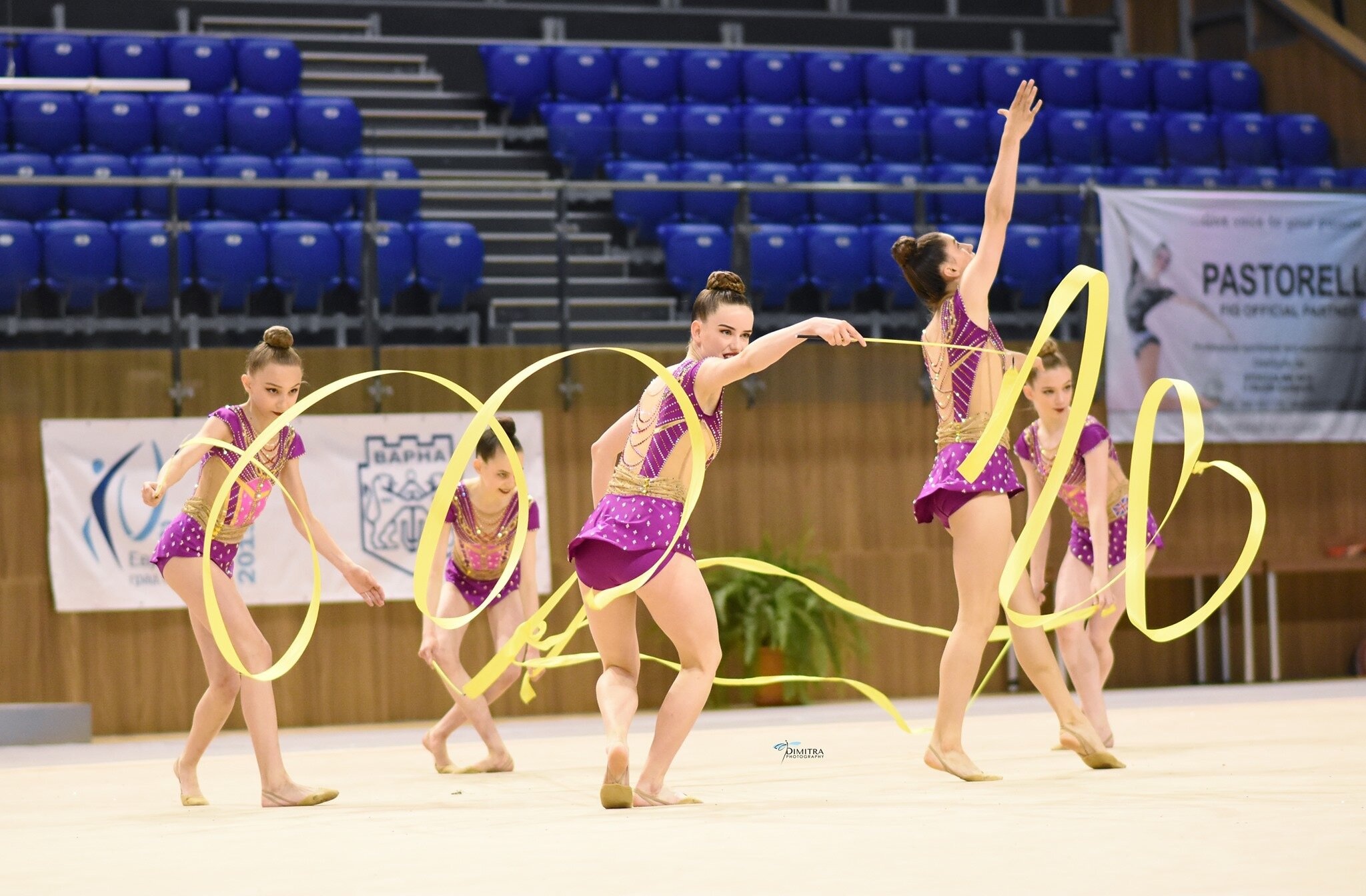 Inspiring academy, Rhythmic gymnastics training, Skillful athletes, Artistic movements, 2050x1350 HD Desktop