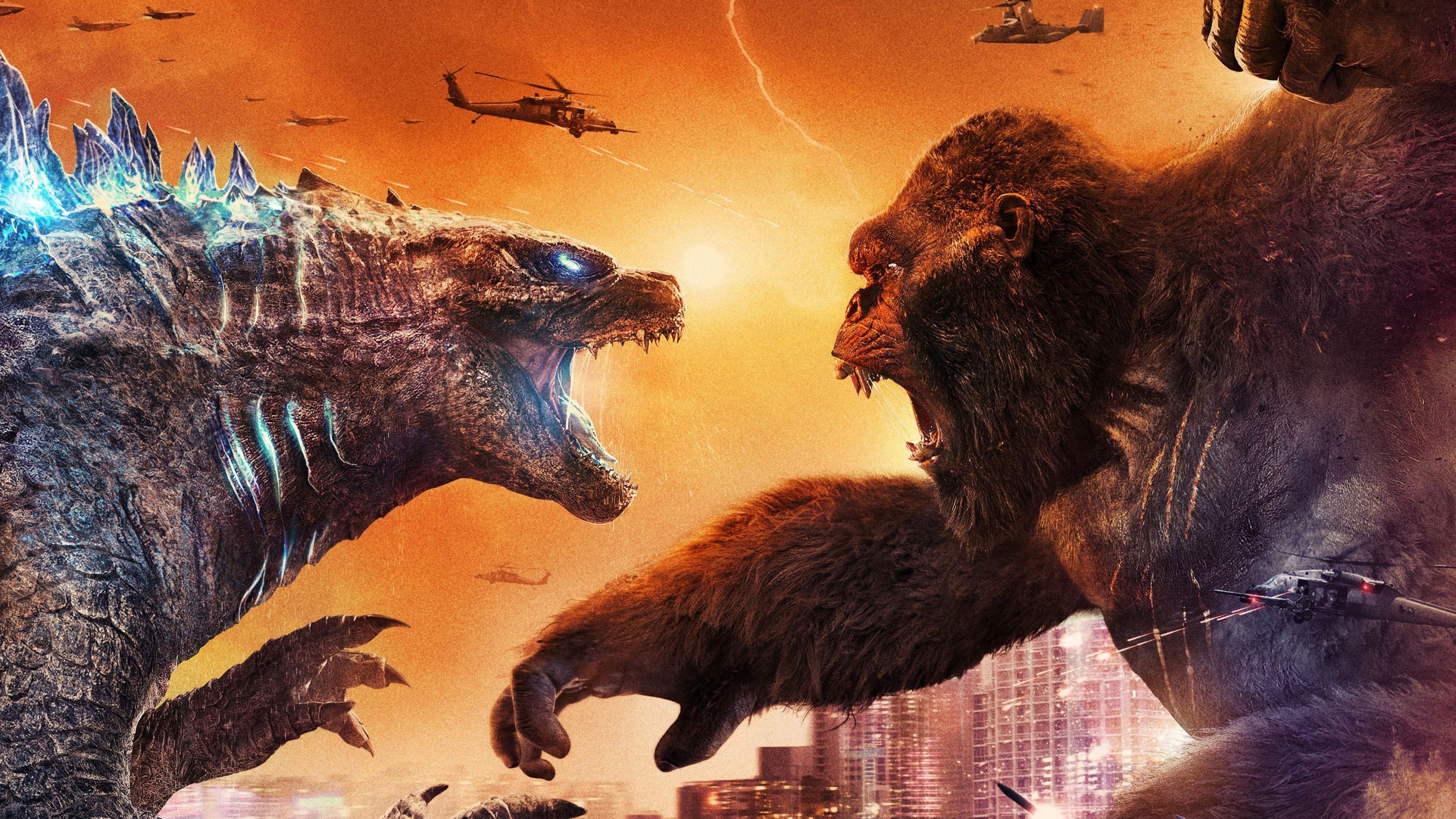 Godzilla vs. Kong, Kong vs. Godzilla, Massive showdown, 4K HD wallpapers, 3840x2160 4K Desktop