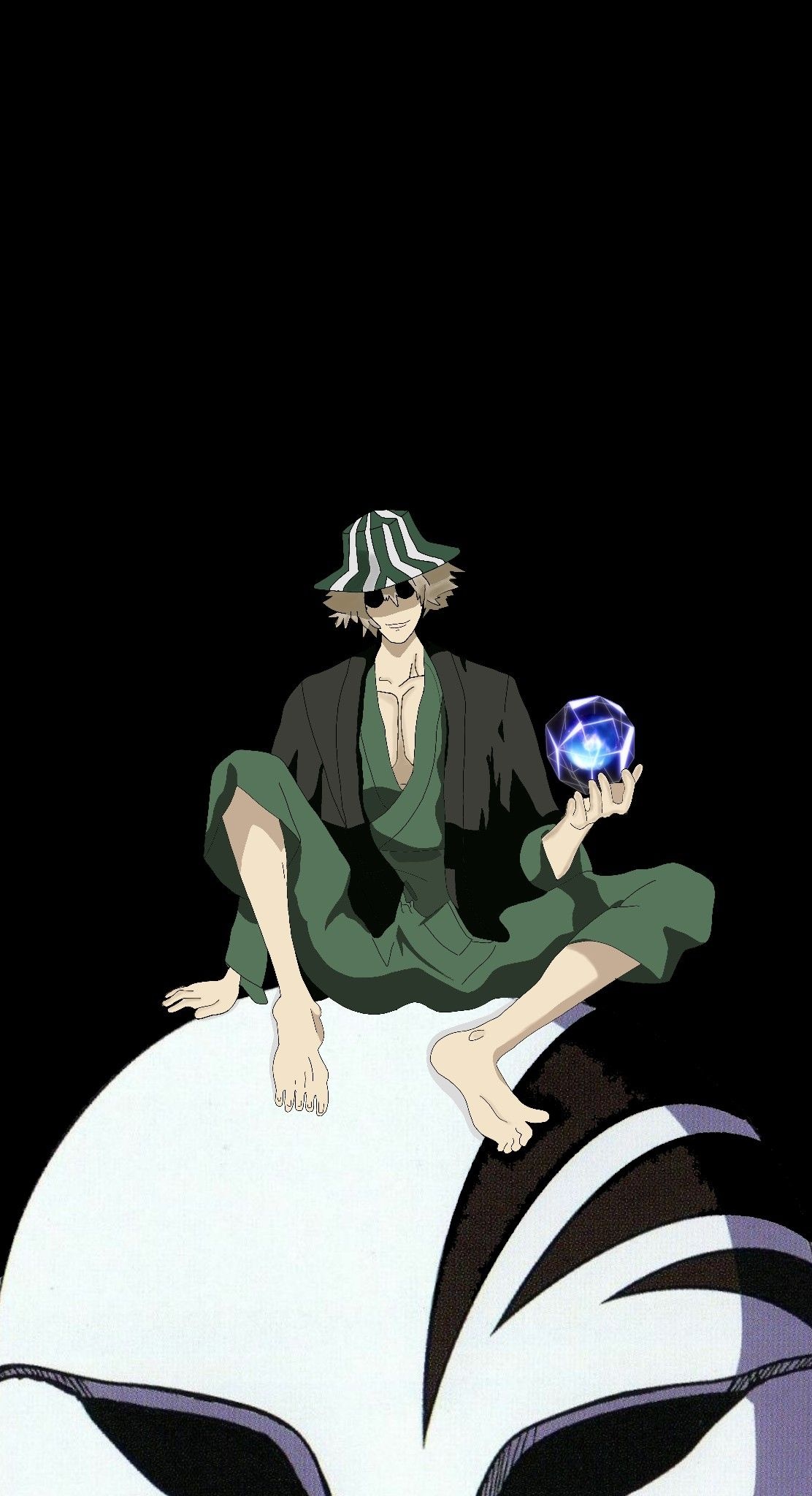 Urahara Kisuke, Cool anime character, Mysterious shop owner, Unique fashion sense, 1120x2050 HD Phone