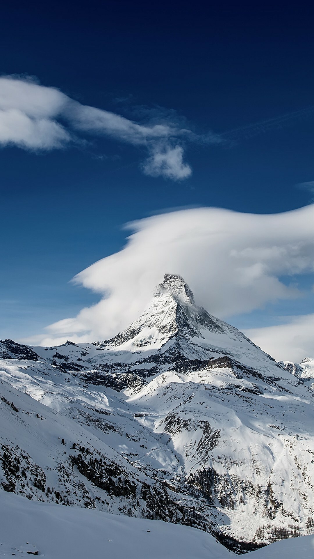 Snow mountain beauty, Awesome free wallpaper, HD image, Nature's charm, 1080x1920 Full HD Phone