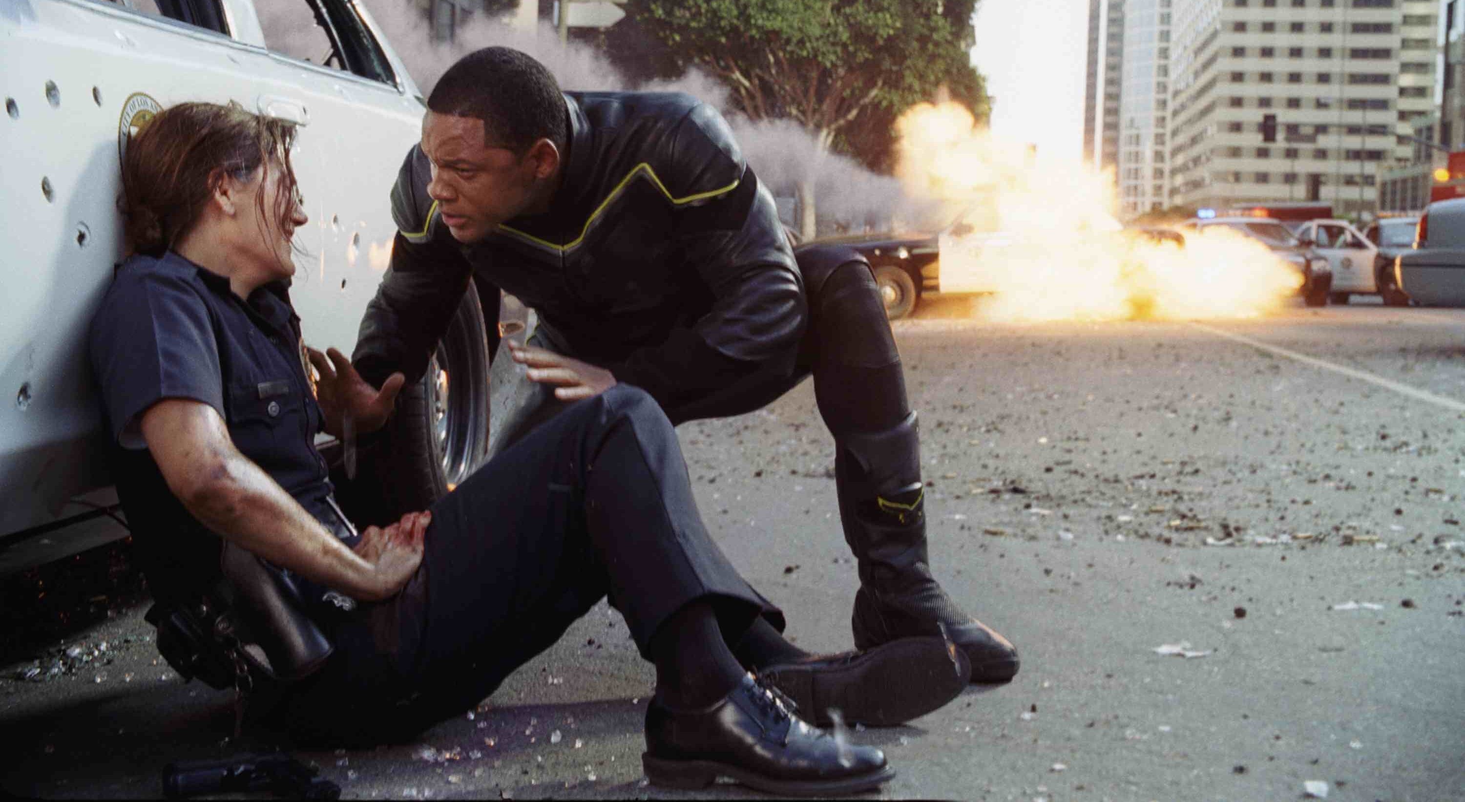 Hancock review, 4K resolution, Critic's opinion, Action-packed superhero flick, 3000x1650 HD Desktop