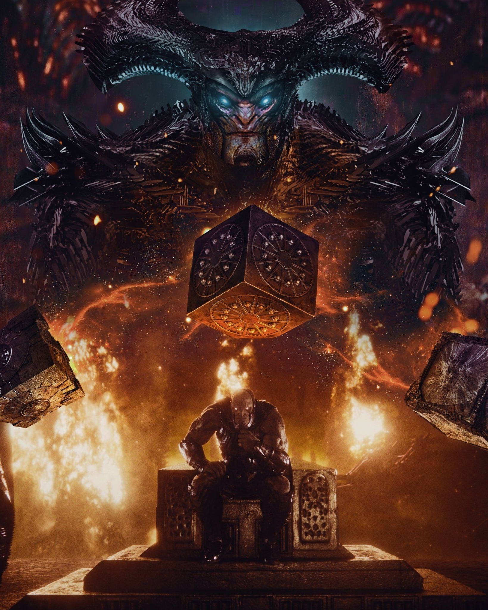 Zack Snyder's Justice League, Darkseid character, Steppenwolf villain, DC Comics wallpaper, 1640x2050 HD Phone