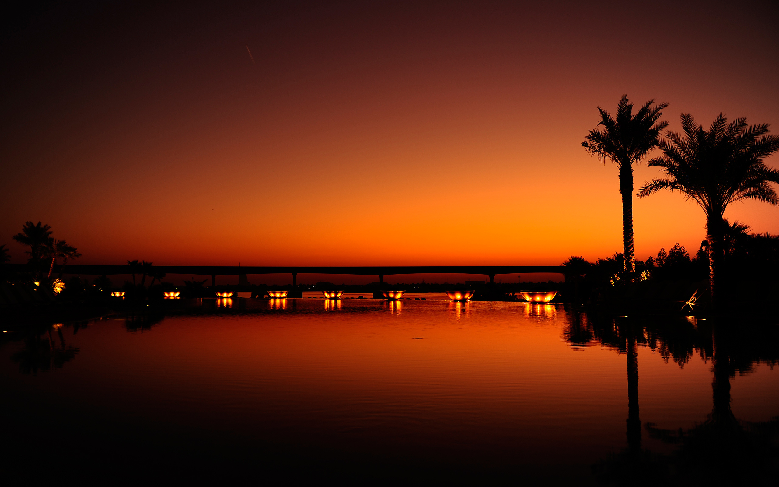 Dubai, Night wallpapers, HD wallpapers, Beach night, 2560x1600 HD Desktop