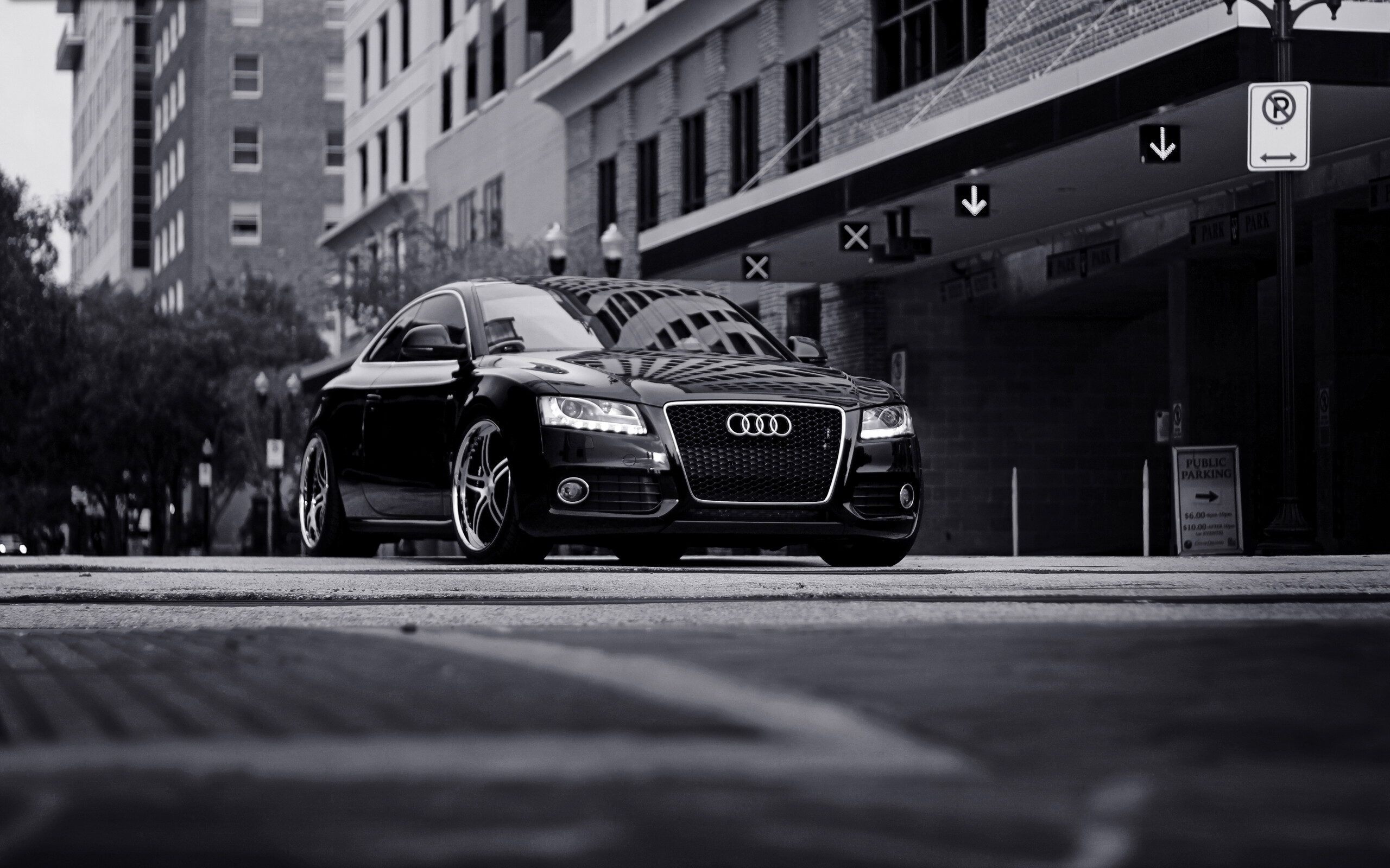 Black Audi, Backgrounds, 2560x1600 HD Desktop