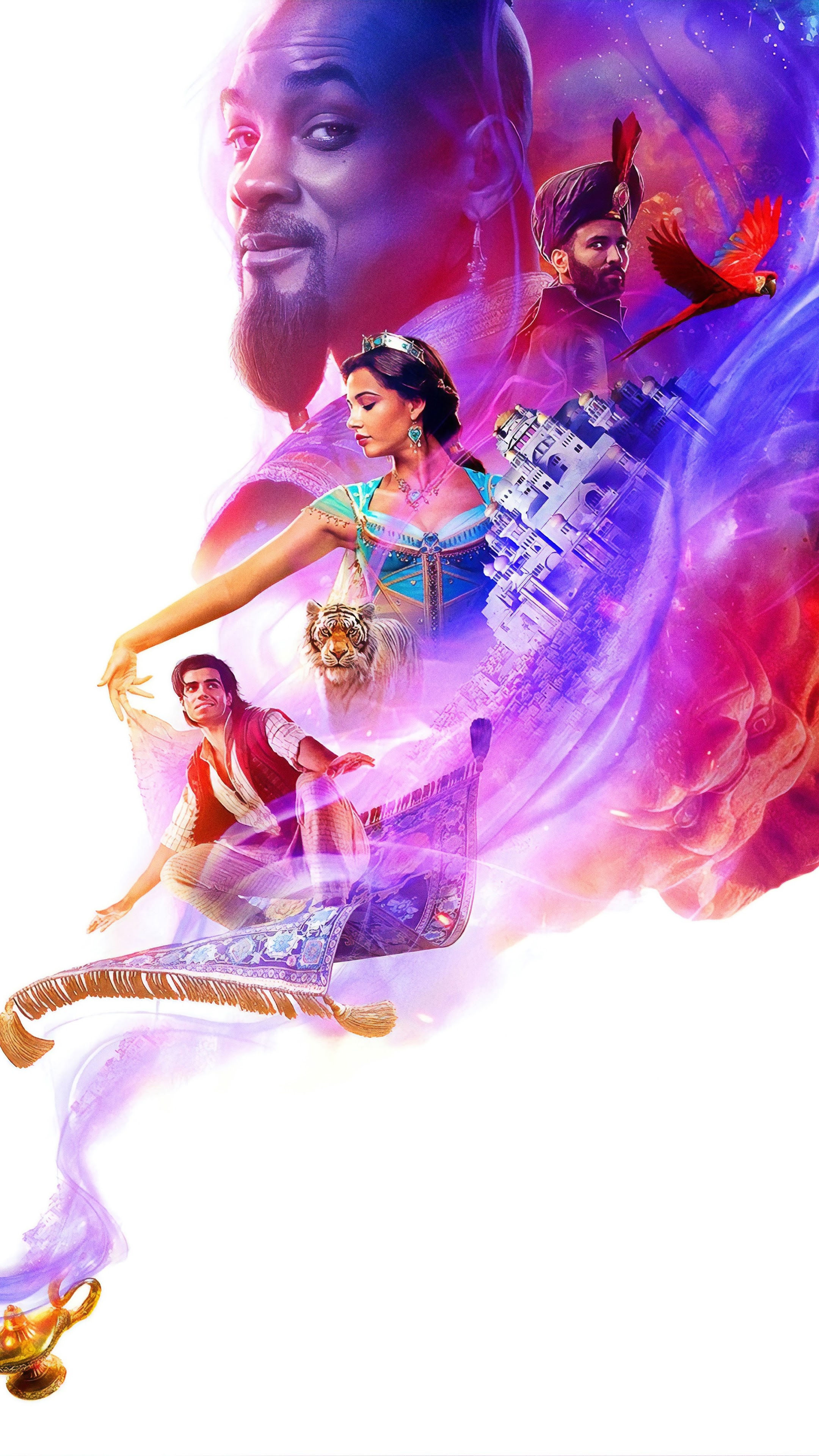 Naomi Scott, Aladdin 2019, characters, wallpaper, 2160x3840 4K Phone
