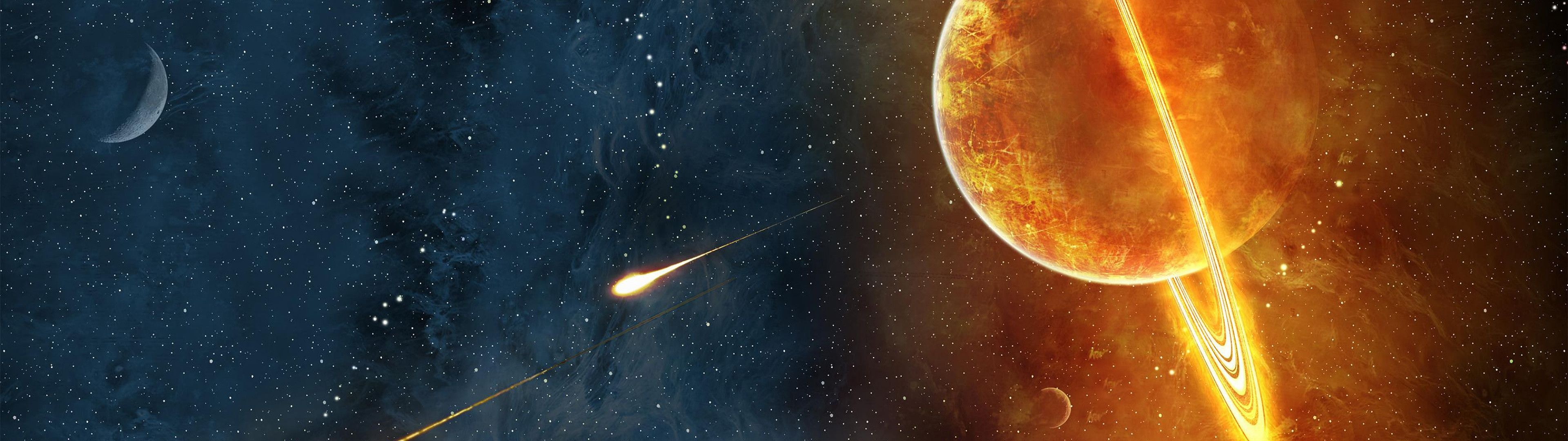 Space, PC Wallpaper, 3840x1080 Dual Screen Desktop