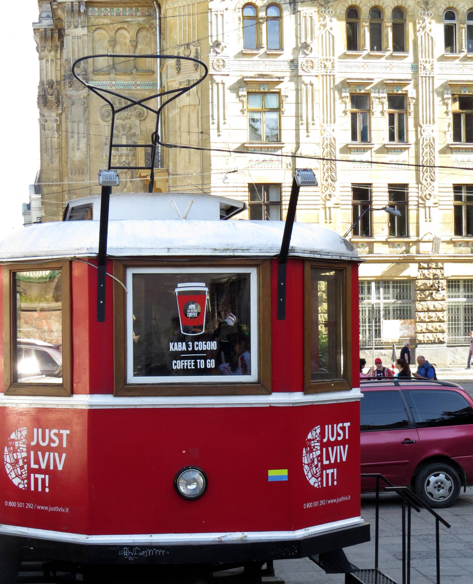 Tram travels, Red tramway, Street delight, CC license, 1920x2370 HD Phone