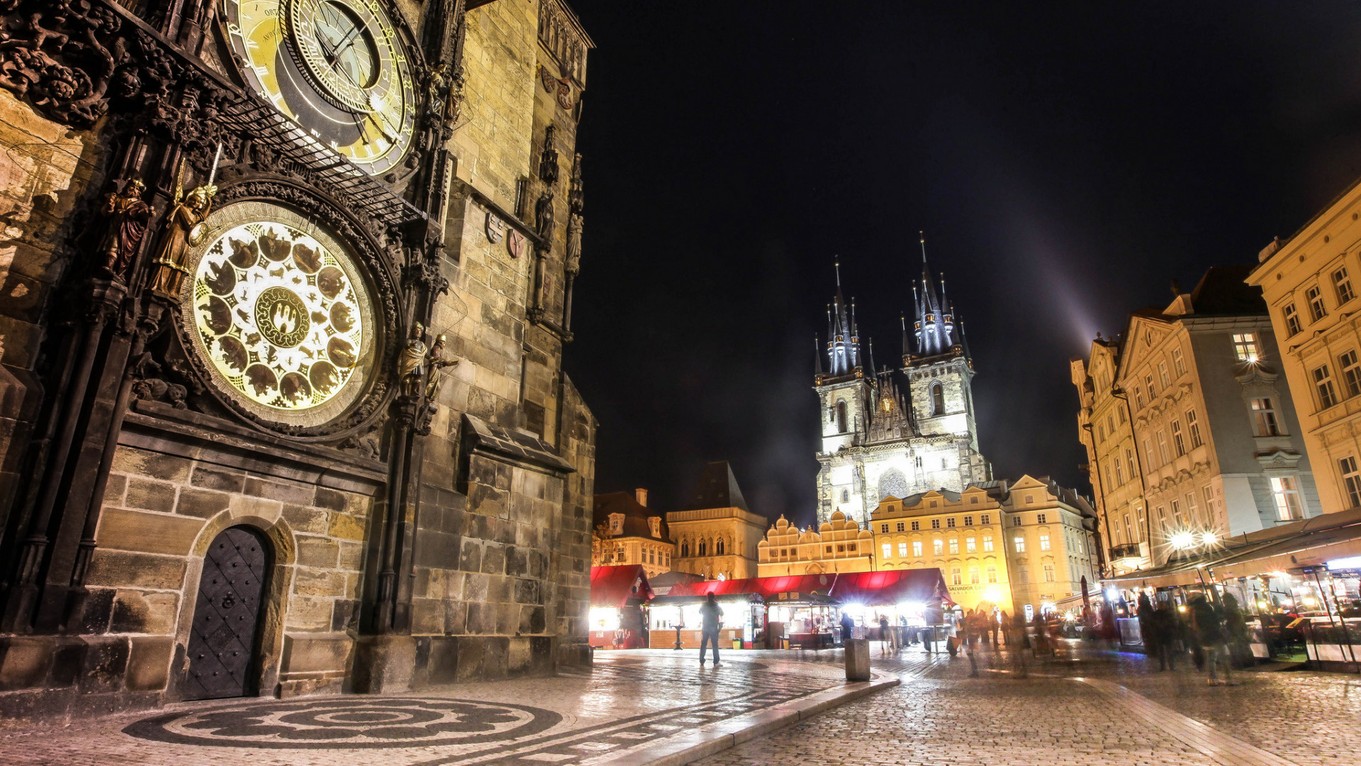 Nighttime charm, Illuminated architecture, Prague at twilight, Prague's enchantment, 1920x1080 Full HD Desktop
