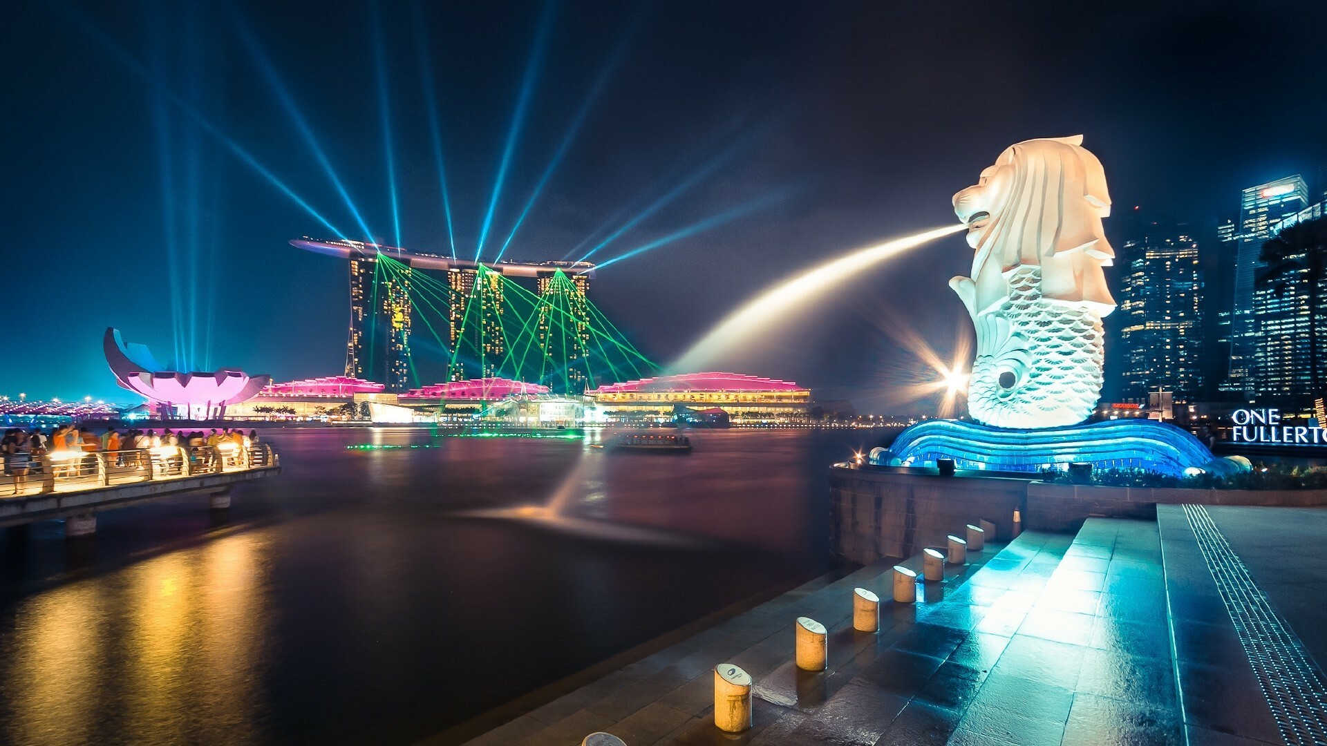 Merlion, Singapore Wallpaper, 1920x1080 Full HD Desktop