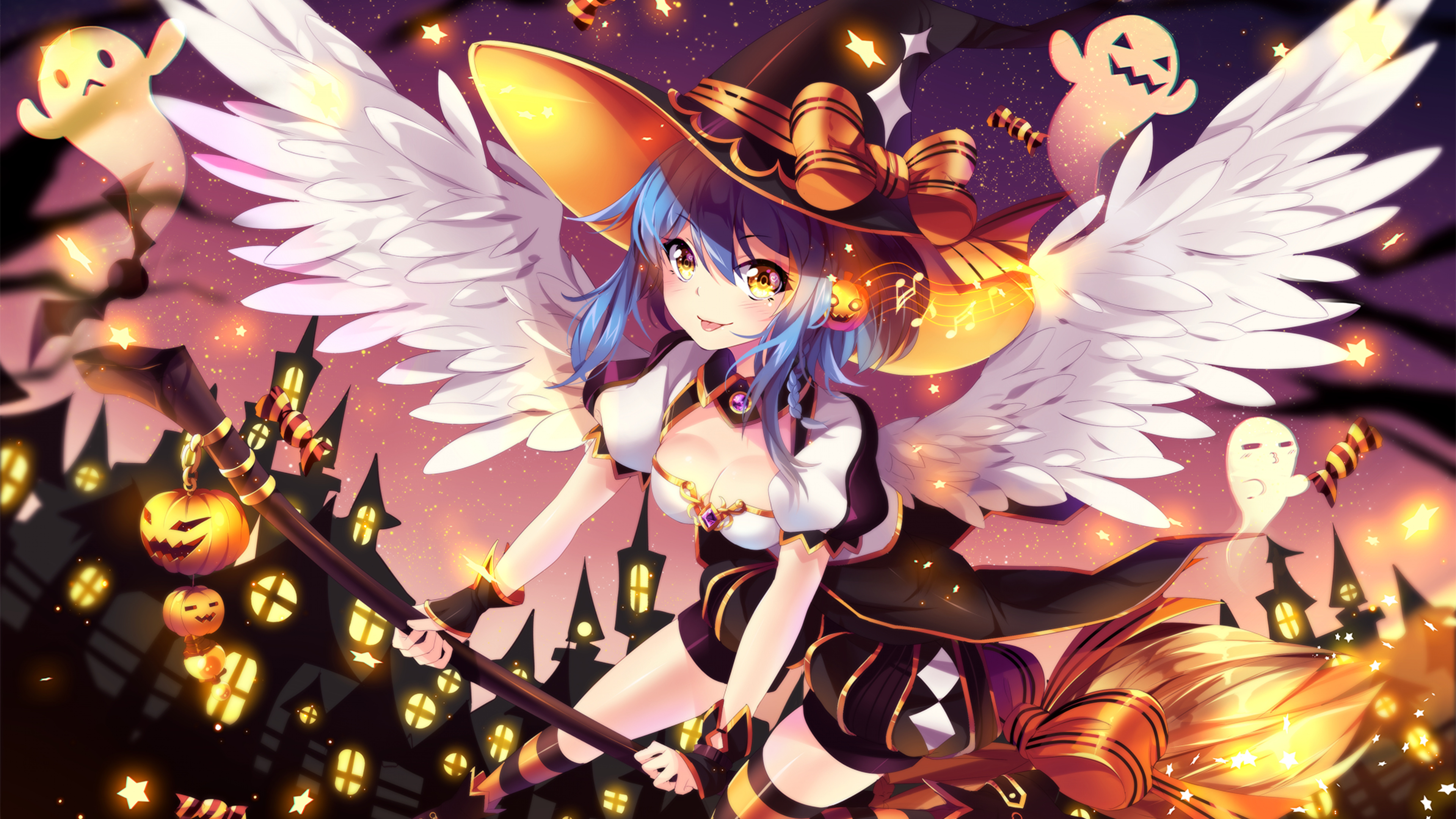 Anime, Halloween Witches Wallpaper, 3840x2160 4K Desktop