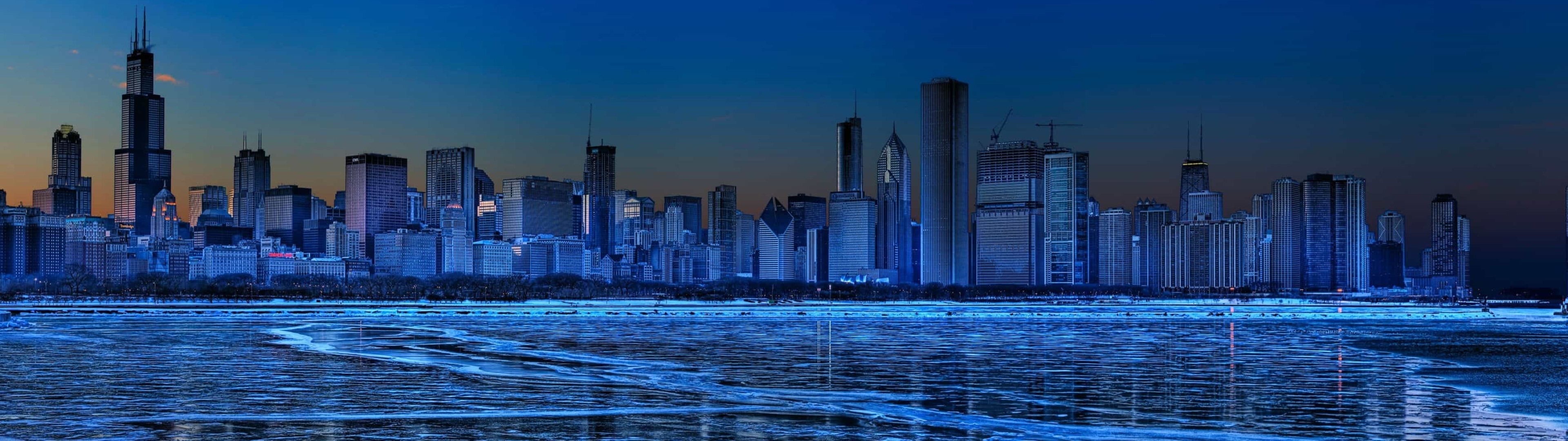 Night Skyline, Travels, Sky city wallpapers, 3840x1080 Dual Screen Desktop