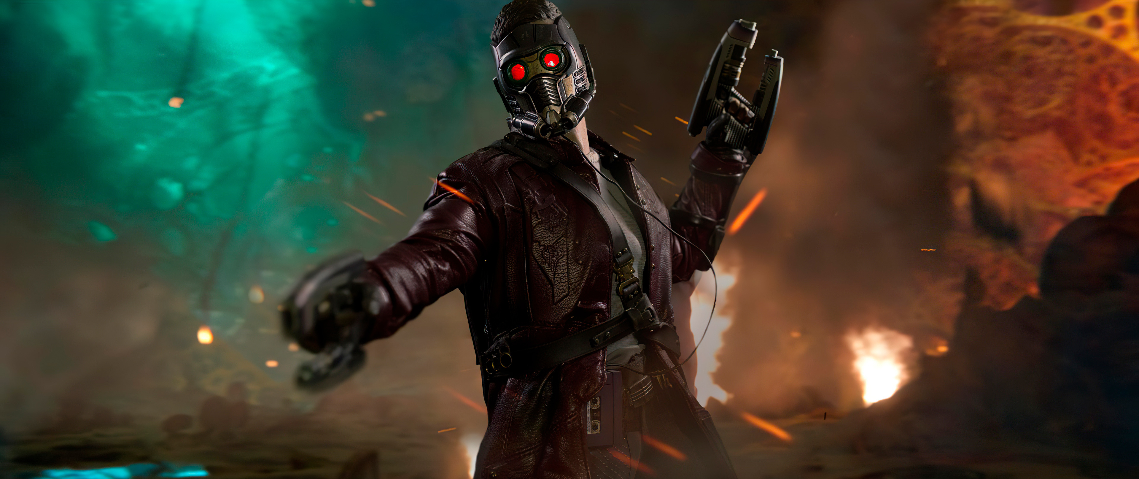 Star Lord, Superheroes, HD wallpapers, 3840x1620 Dual Screen Desktop