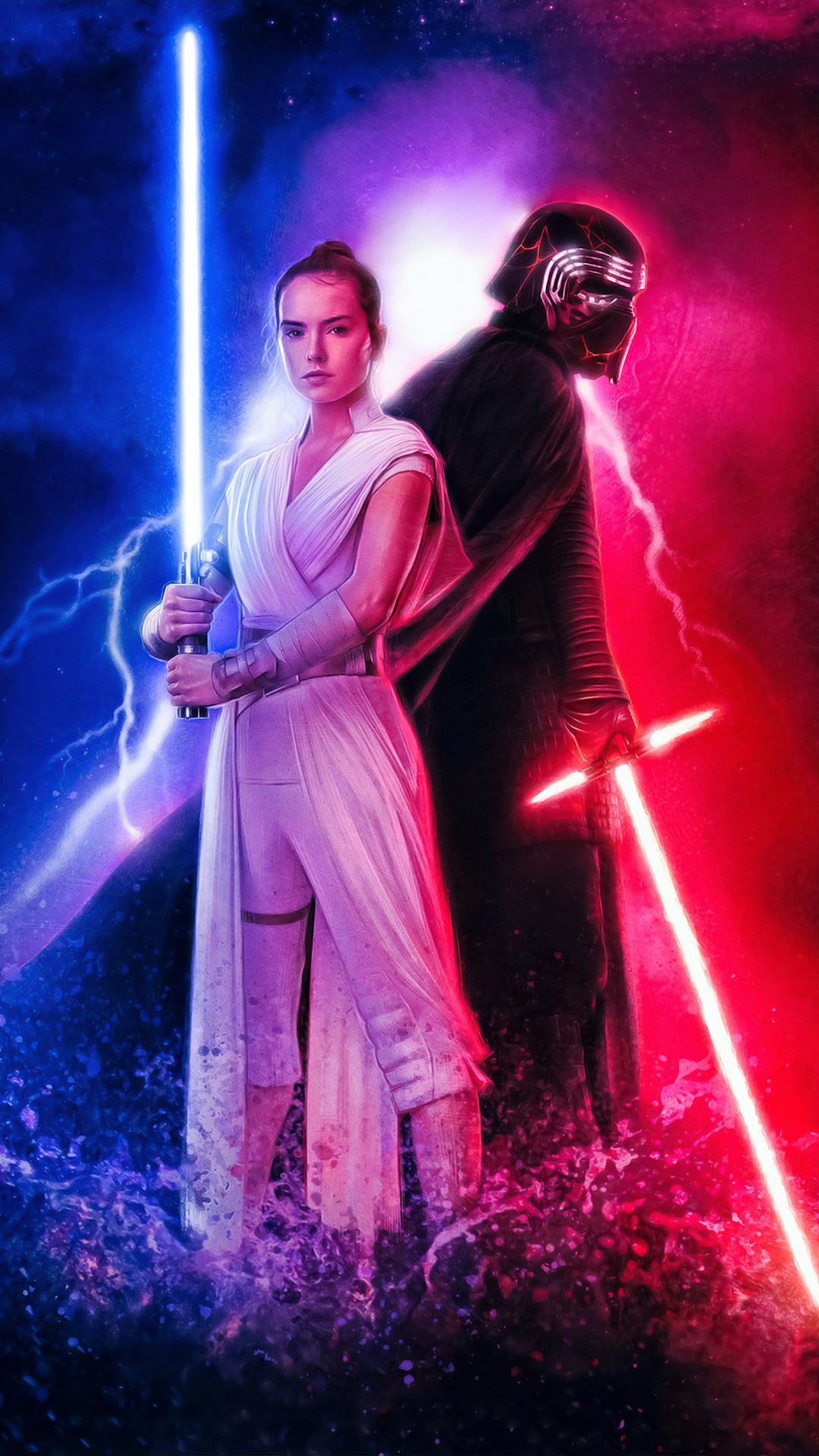 Star Wars: The Rise Of Skywalker poster, Artistic design, Hyperspace adventure, Unforgettable characters, 1080x1920 Full HD Phone