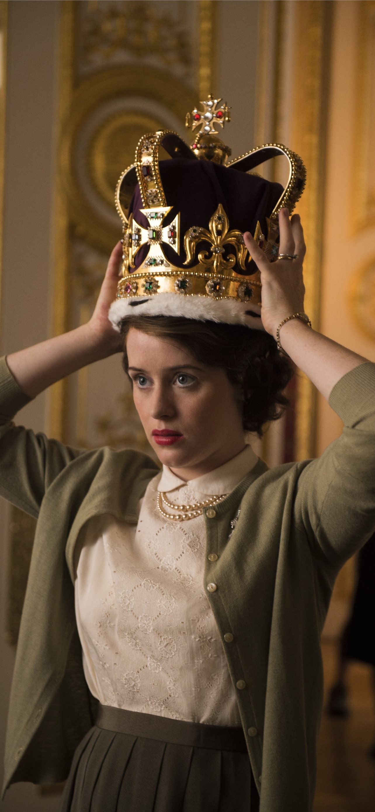 Claire Foy, Crown Wallpaper, 1290x2780 HD Phone