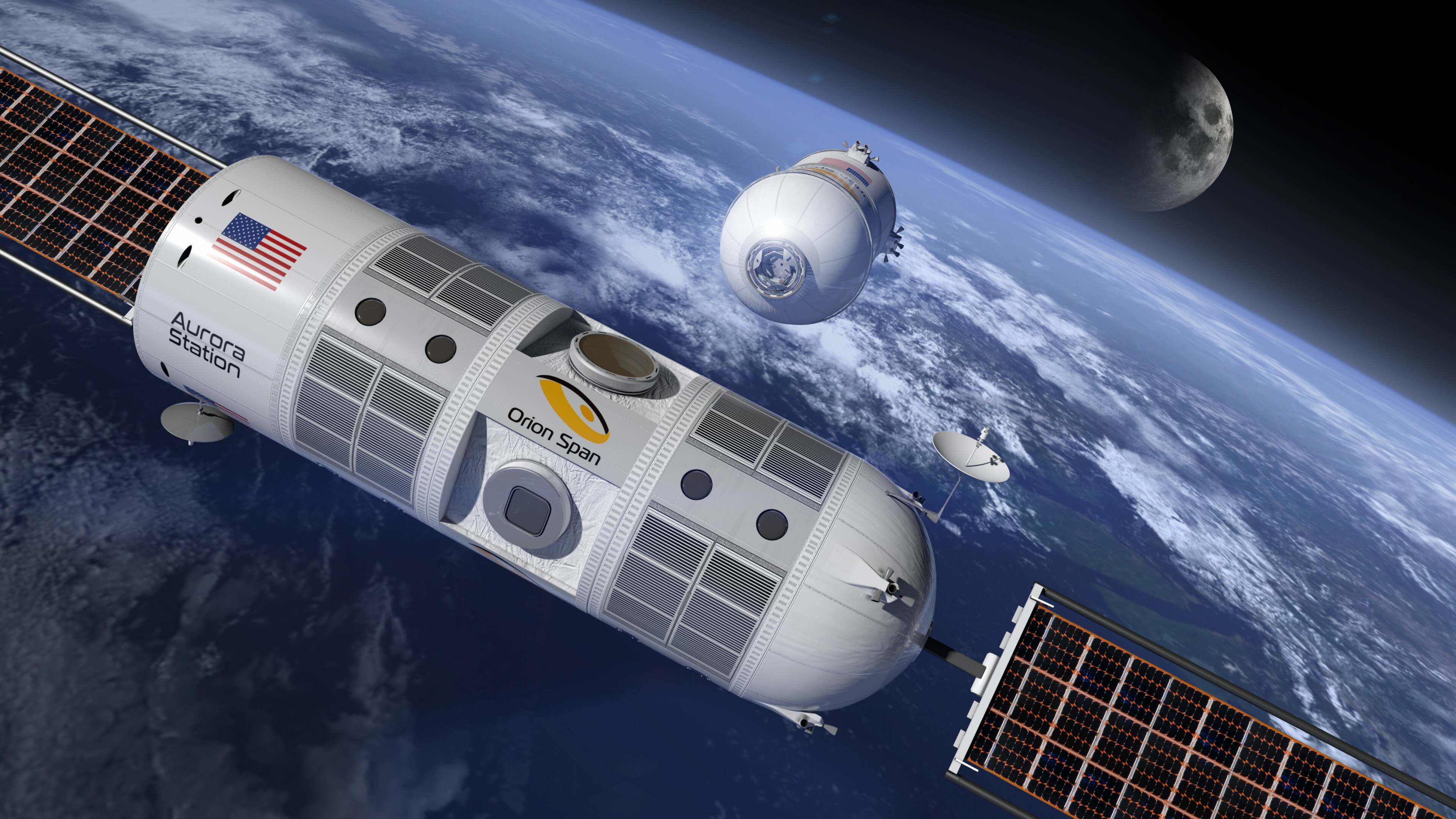 Aurora Space Station, Space Tourism Wallpaper, 3840x2160 4K Desktop