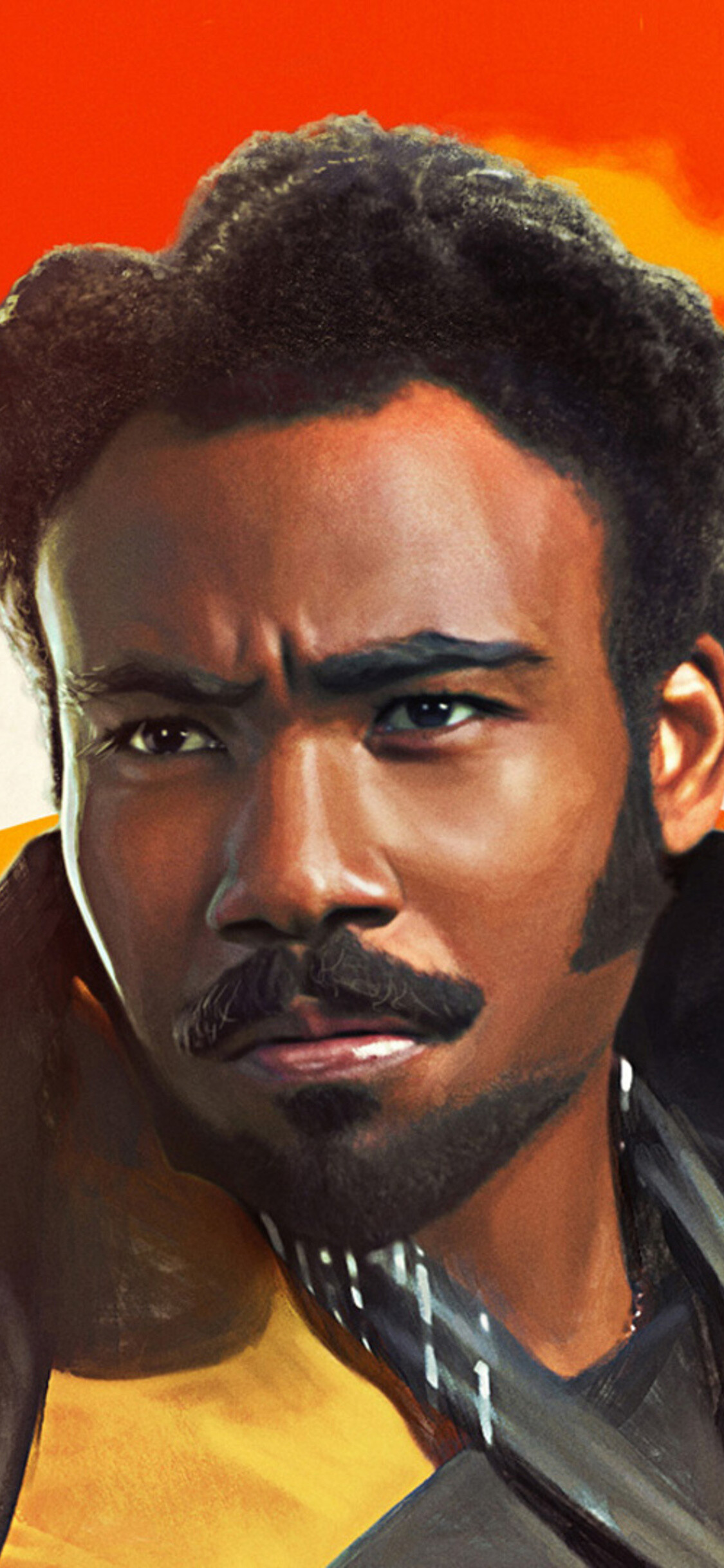 Lando Calrissian, Star Wars adventure, Donald Glover wallpapers, Iconic character, 1130x2440 HD Phone