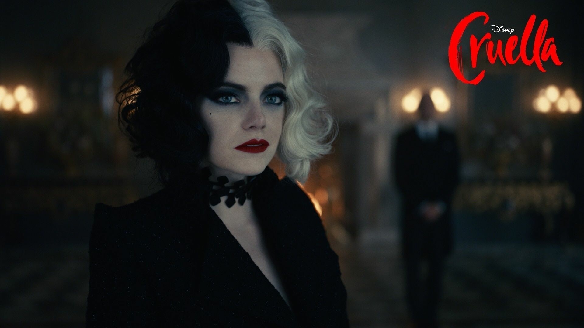 Cruella 2021, Classic Disney villainess, Iconic fashion, Emma Stone, 1920x1080 Full HD Desktop