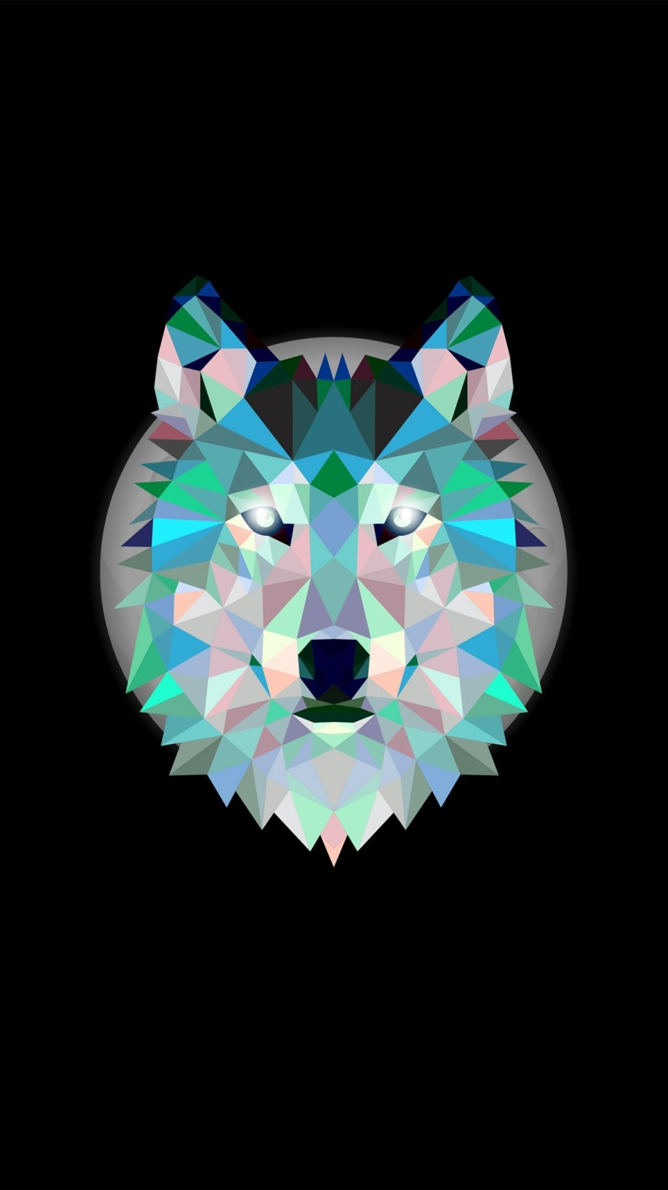 Geometric Animal, AMOLED animal wallpaper, Striking visuals, 2160x3840 HD Phone