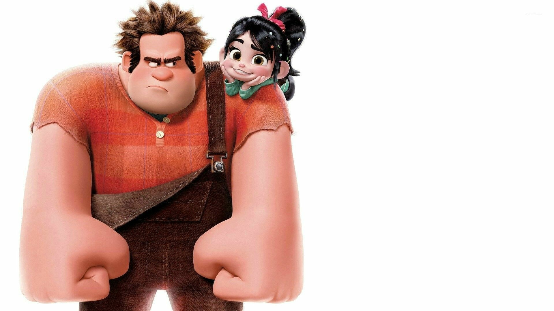 Ralph and Vanellope, Cartoon wallpapers, Wreck-It Ralph 3, Animated duo, 1920x1080 Full HD Desktop